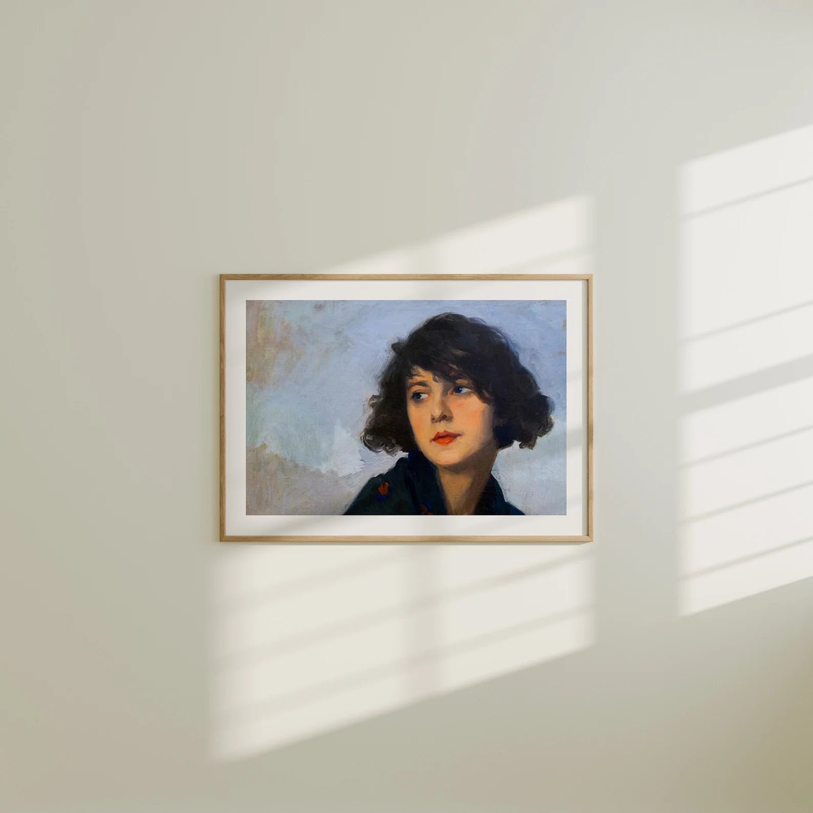 Horizontal 7x5 Wall Frame Mockup With Sunlight