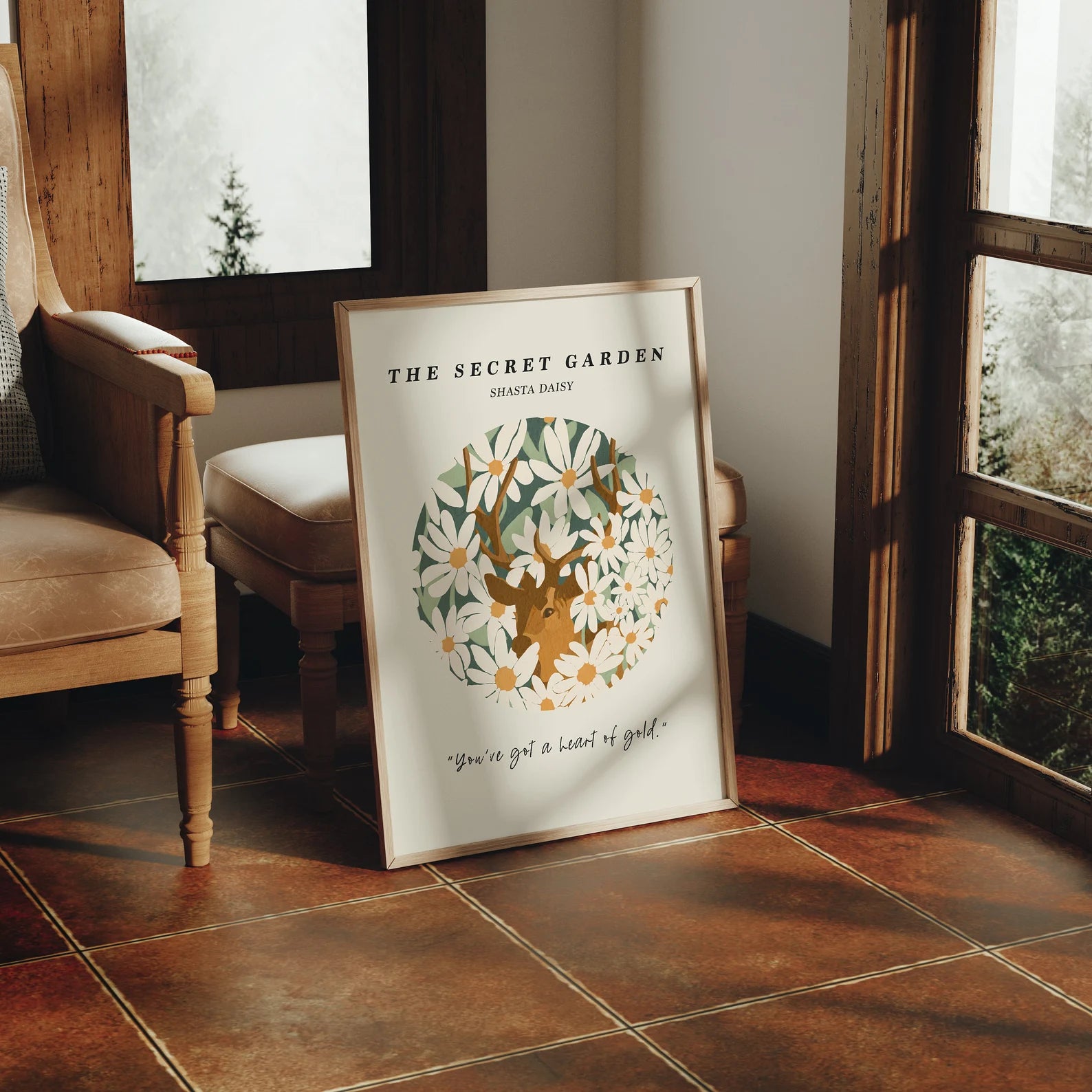 Vertical 5x7 Frame Mockup With Sunlight