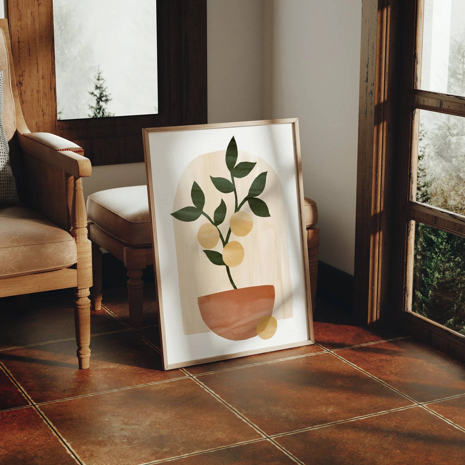 Vertical 5x7 Frame Mockup With Sunlight