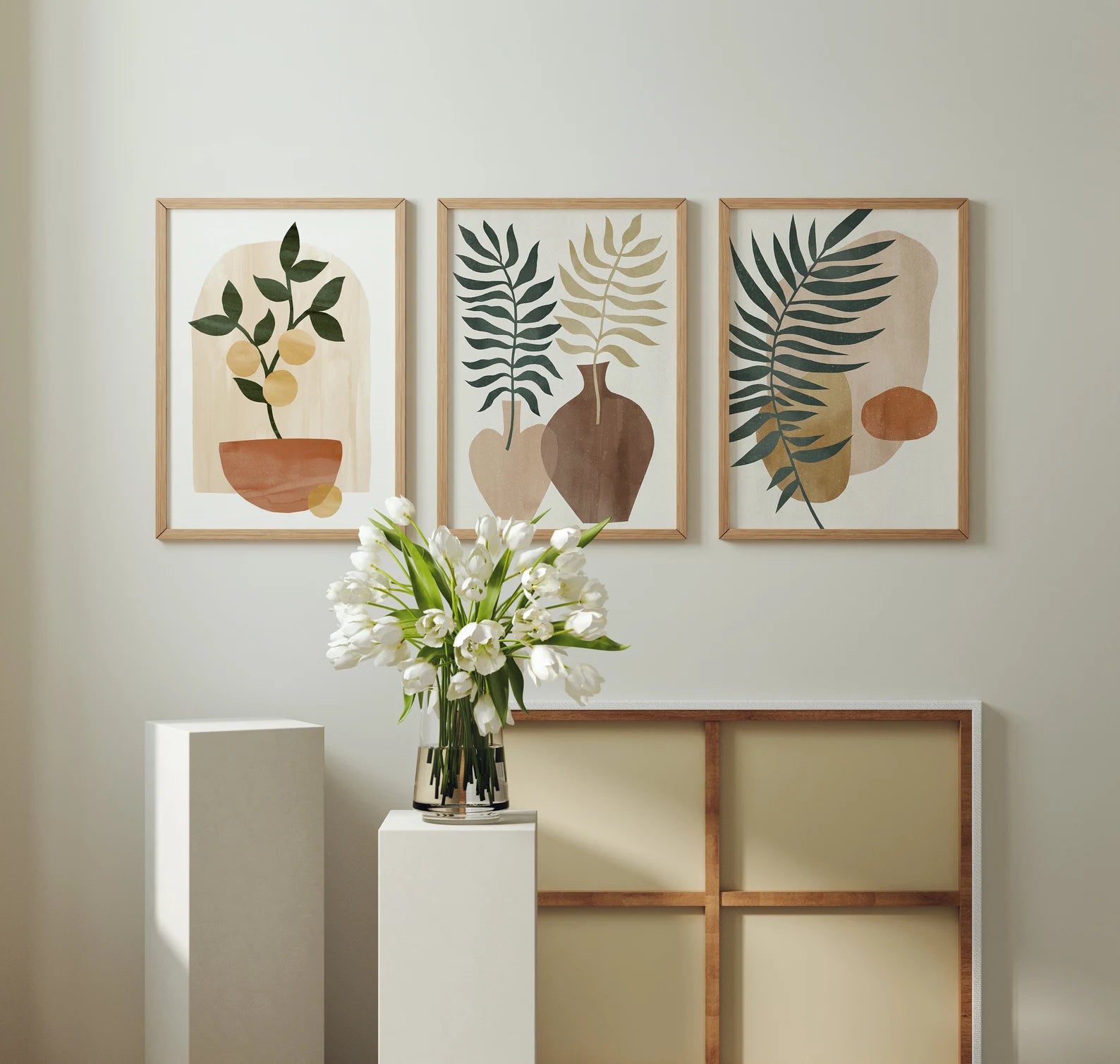 3 Vertical 5x7 Frames Mockup