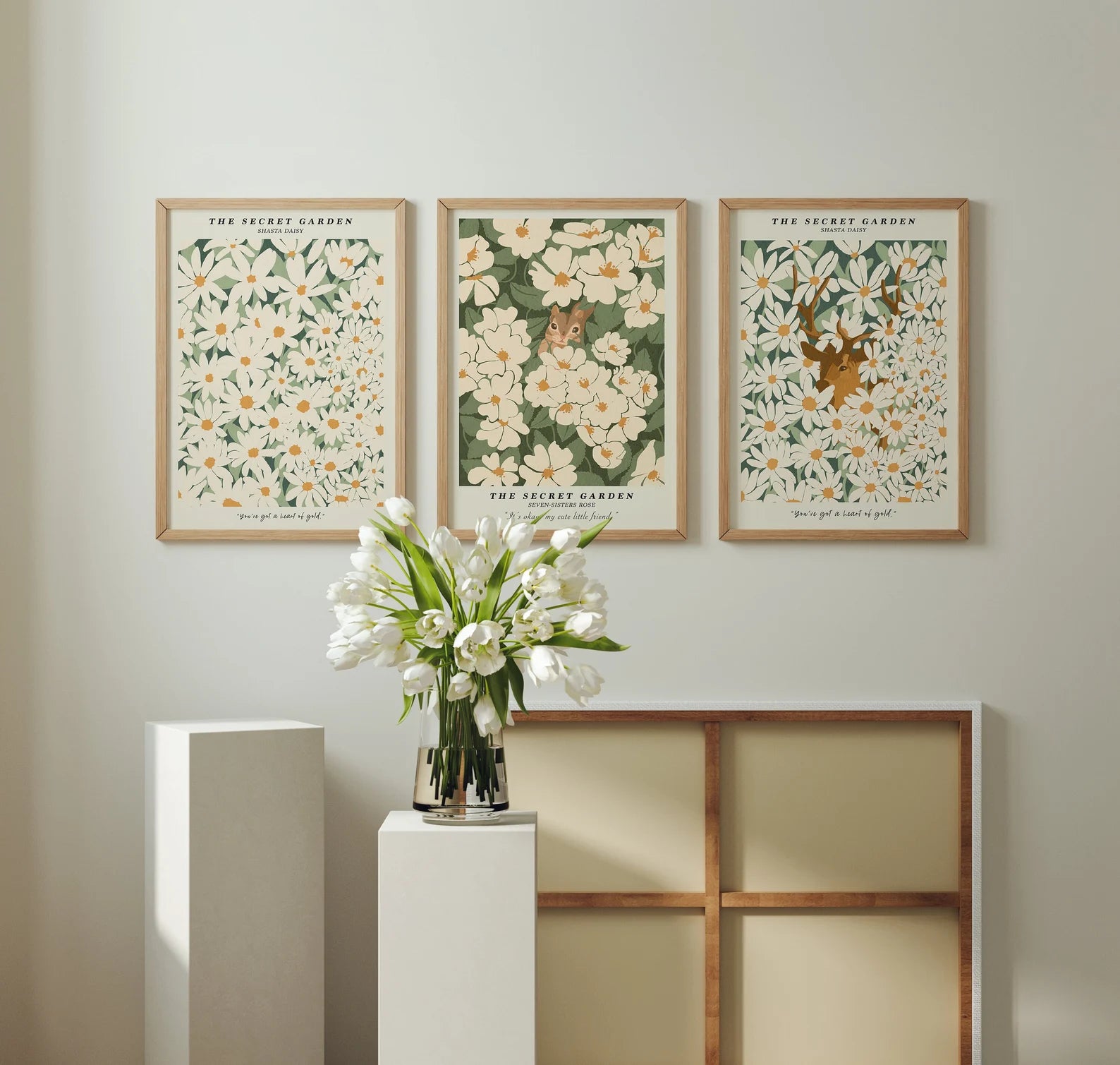 3 Vertical 5x7 Frames Mockup