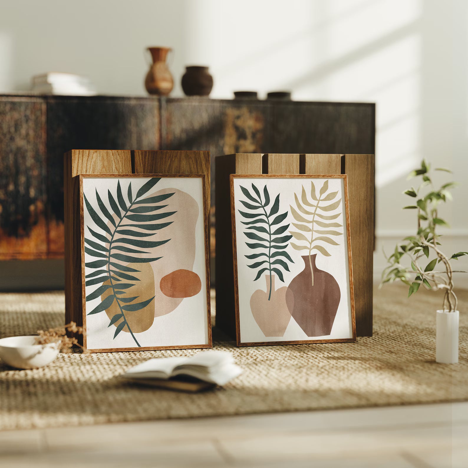 2 Vertical 5x7 Frames Mockup