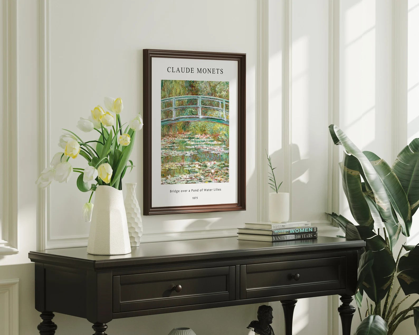 Vertical 3x4 Wall Frame Mockup With Sunlight