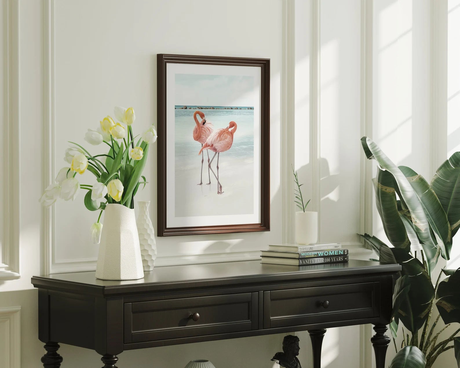 Vertical 3x4 Wall Frame Mockup With Sunlight