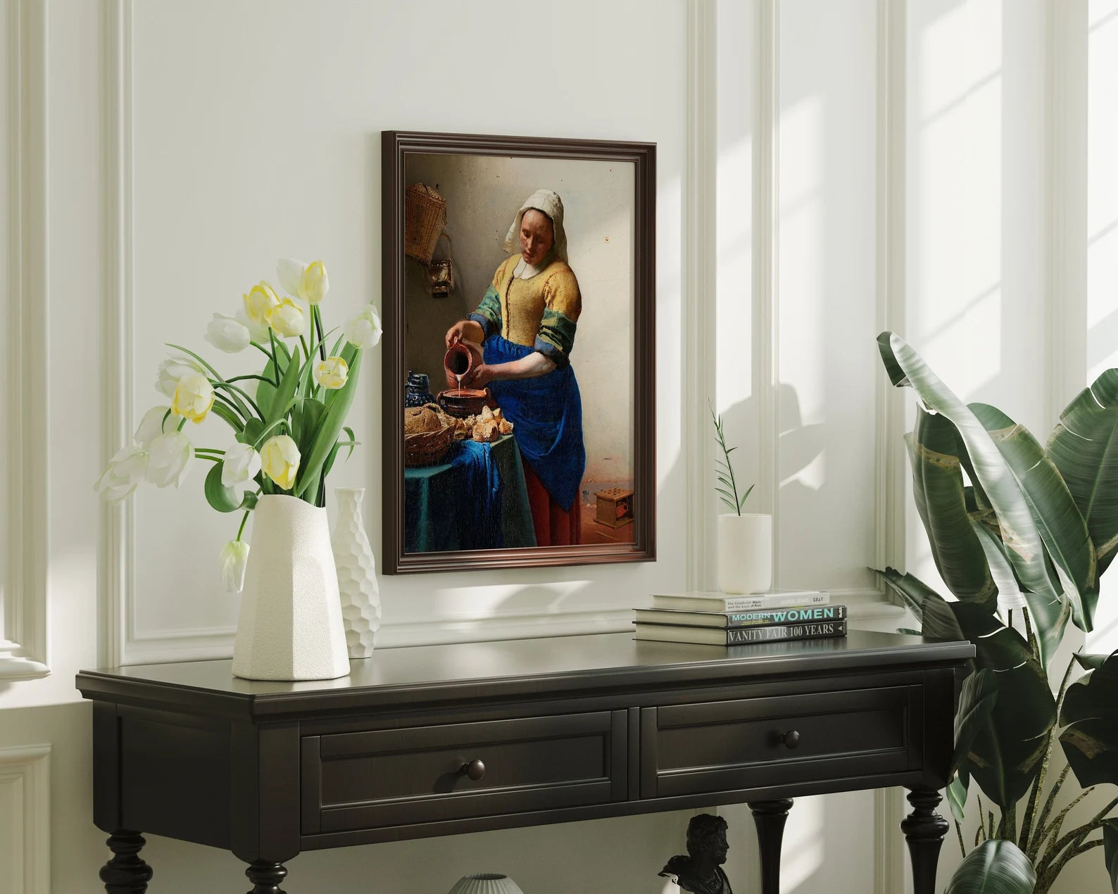 Vertical 3x4 Wall Frame Mockup With Sunlight