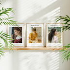 3 Vertical 5x7 Frames Mockup With Sunlight