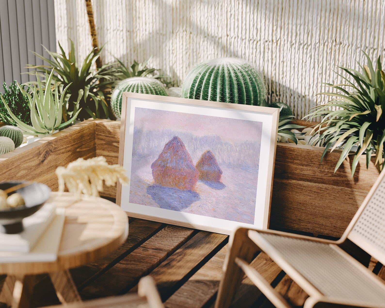 Horizontal 4x3 Frame Mockup With Sunlight