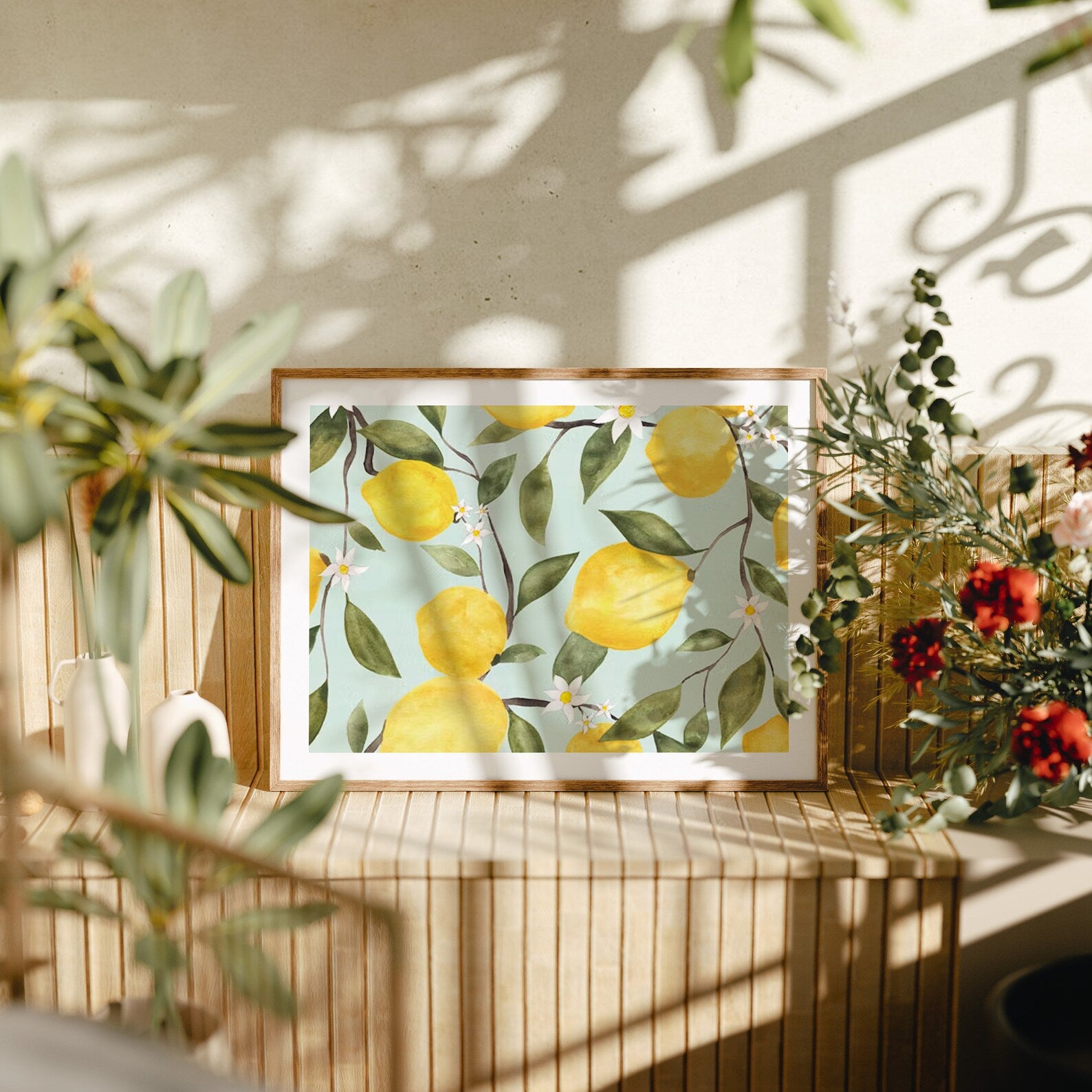 Horizontal 4x3 Frame Mockup With Sunlight