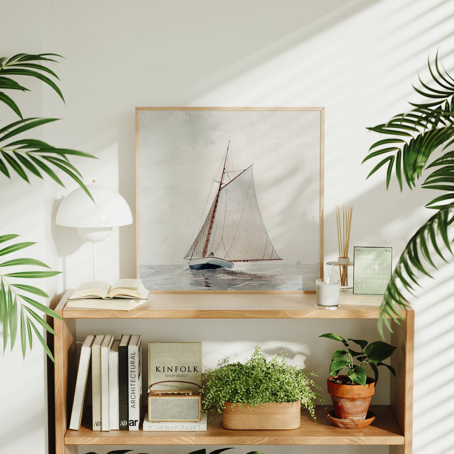 Square Frame Mockup With Sunlight