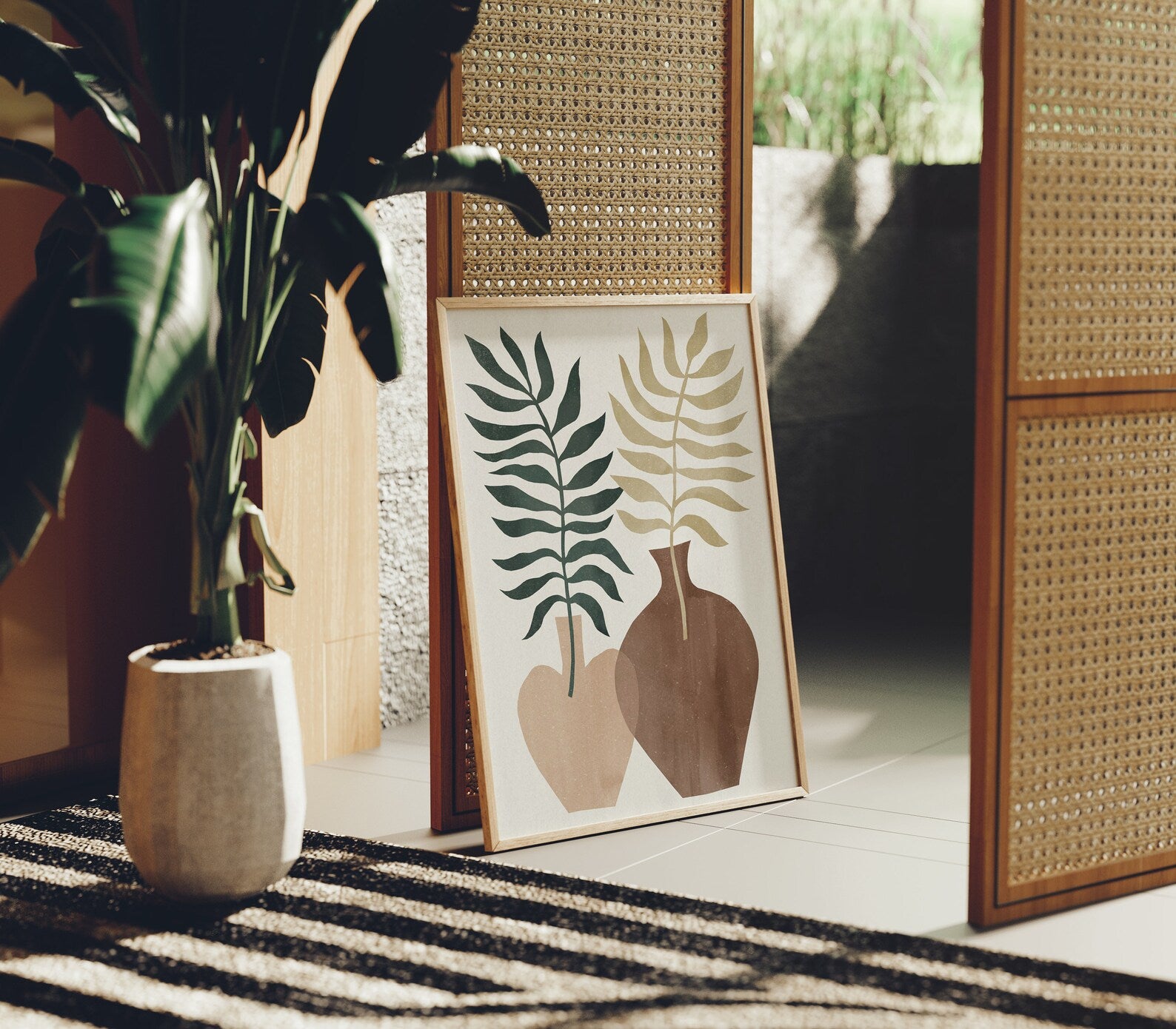 Vertical 3x4 Frame Mockup With Sunlight