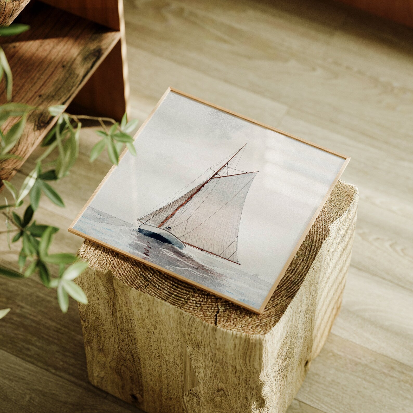 Square Frame Mockup With Reflection