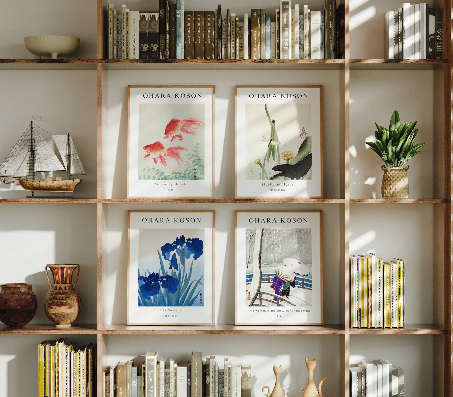 4 Vertical 3x4 Frames Mockup With Sunlight