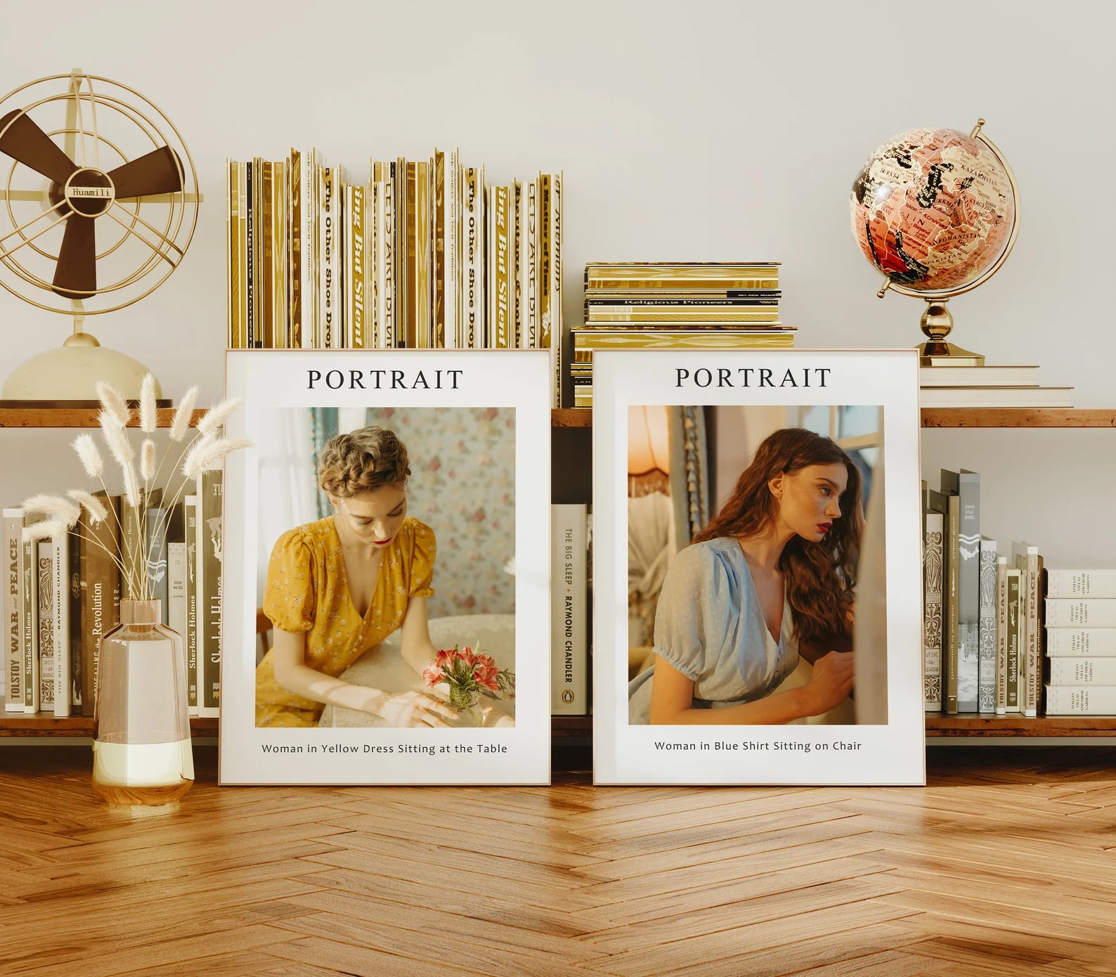 2 Vertical 3x4 Frames Mockup