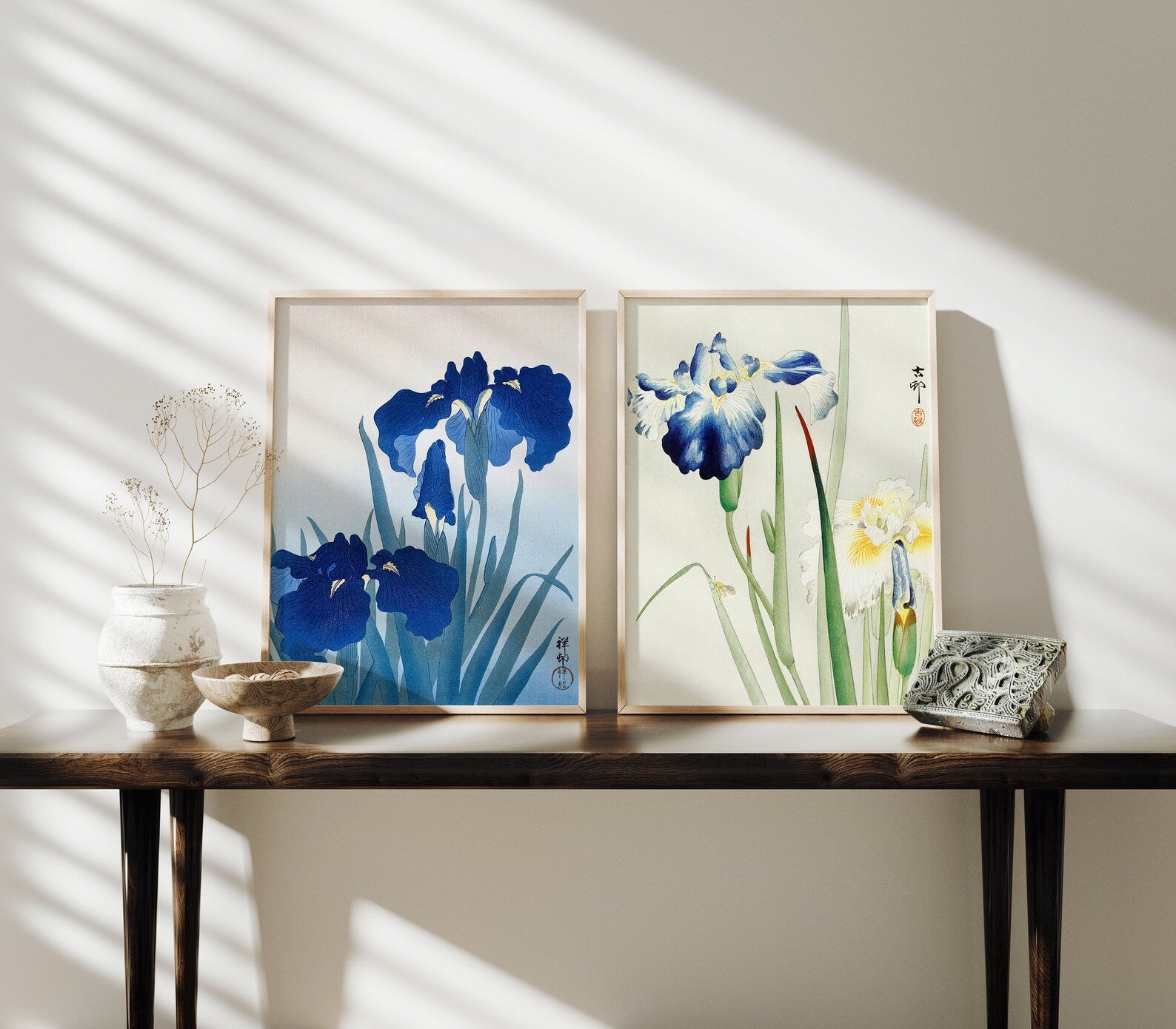 2 Vertical 3x4 Frames Mockup With Sunlight