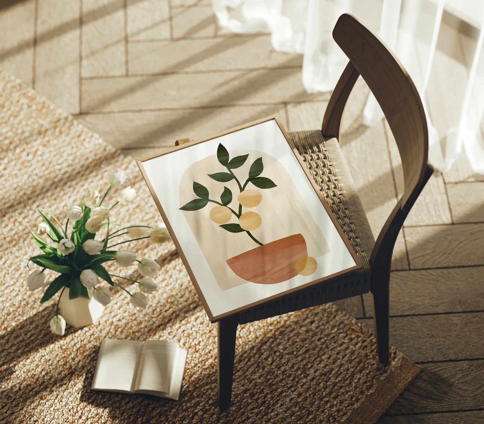 Vertical 3x4 Frame Mockup With Sunlight