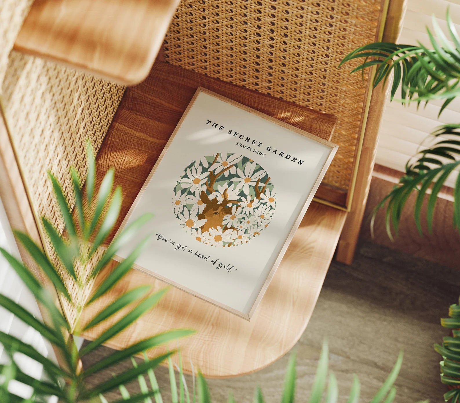 Vertical 3x4 Frame Mockup With Sunlight