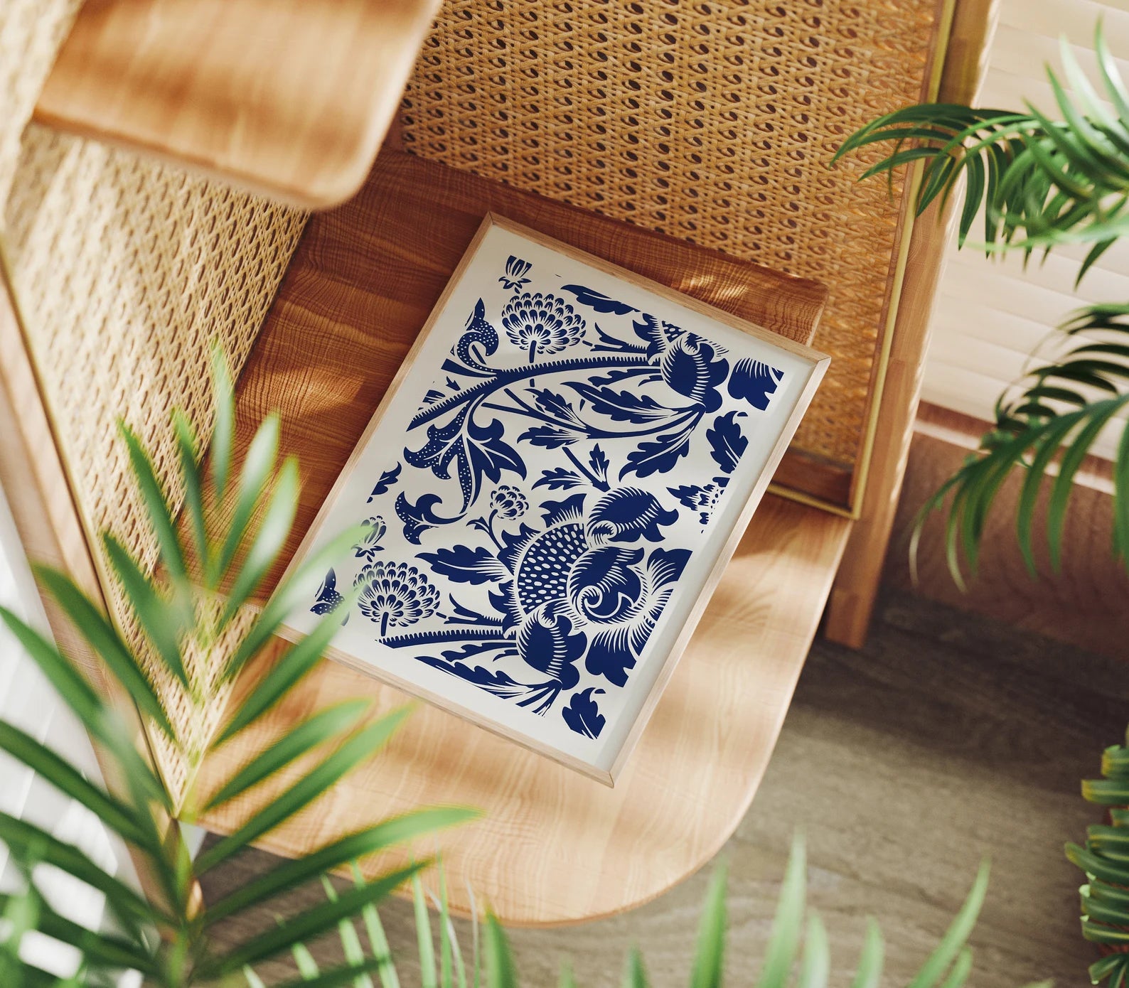 Vertical 3x4 Frame Mockup With Sunlight