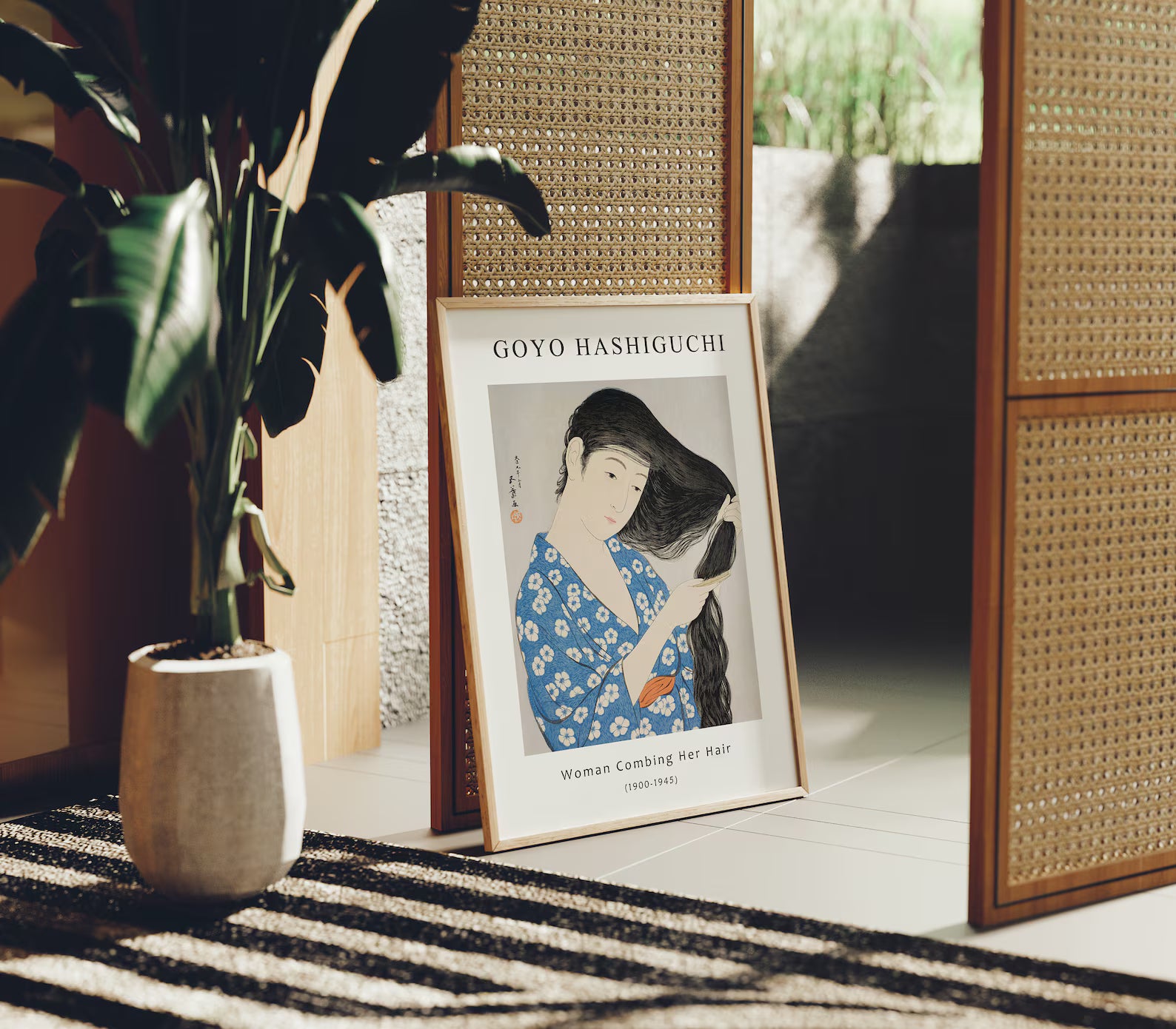 Vertical 3x4 Frame Mockup With Sunlight