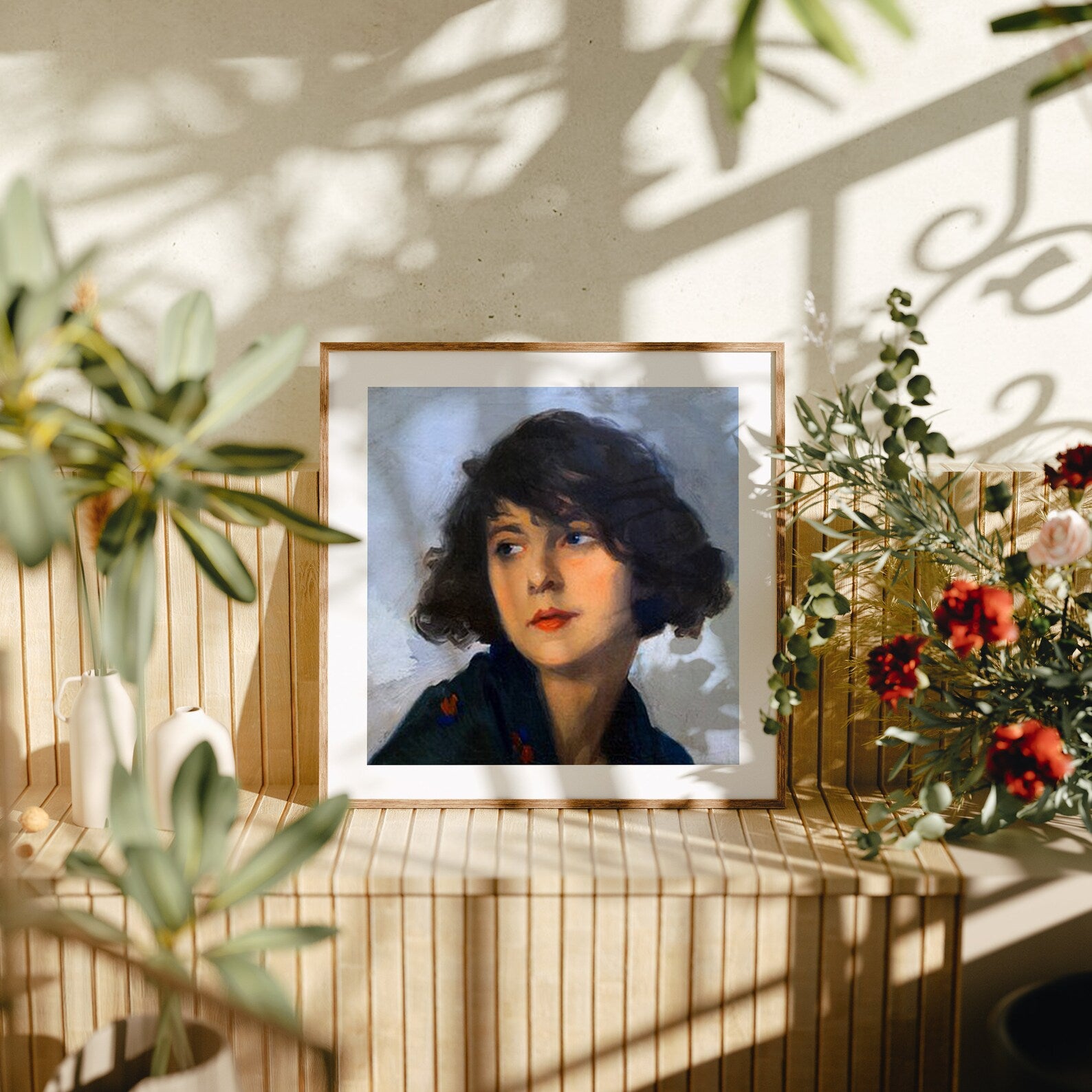 Square Frame Mockup With Sunlight