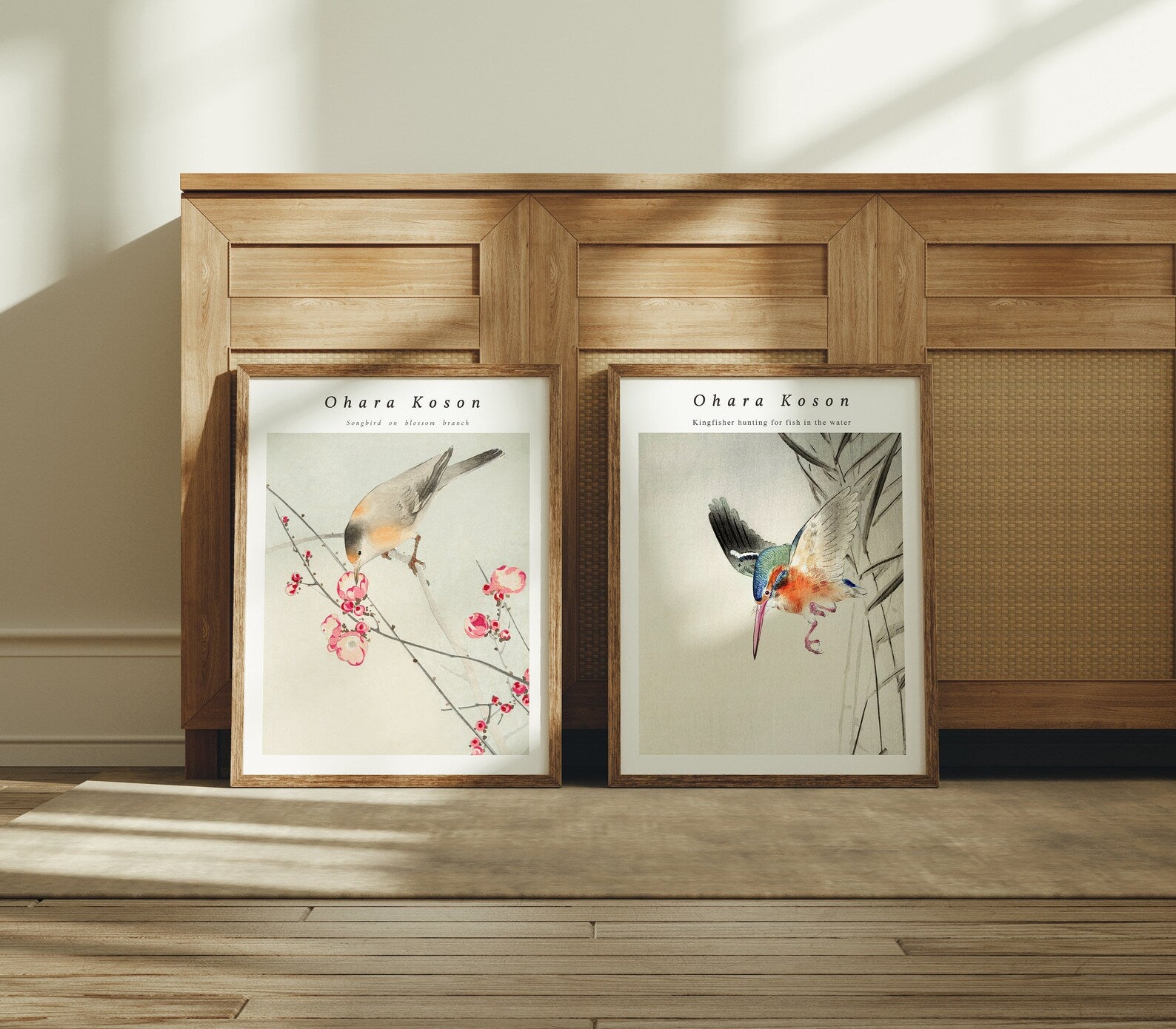 2 Vertical 3x4 Frames Mockup With Sunlight