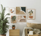 5 Living Room Wall Gallery 3x4 Frames Mockup