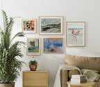 5 Living Room Wall Gallery 3x4 Frames Mockup