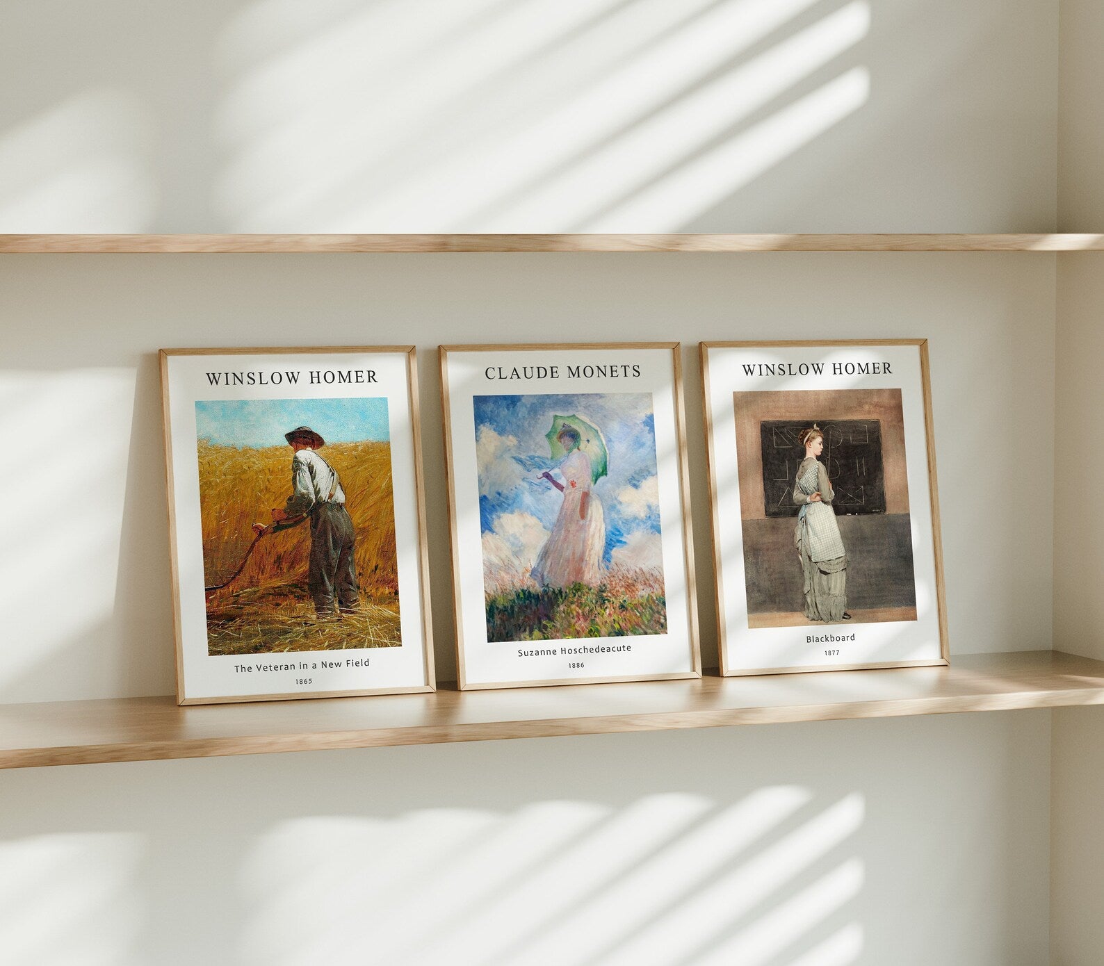 3 Vertical 3x4 Frames Mockup With Sunlight