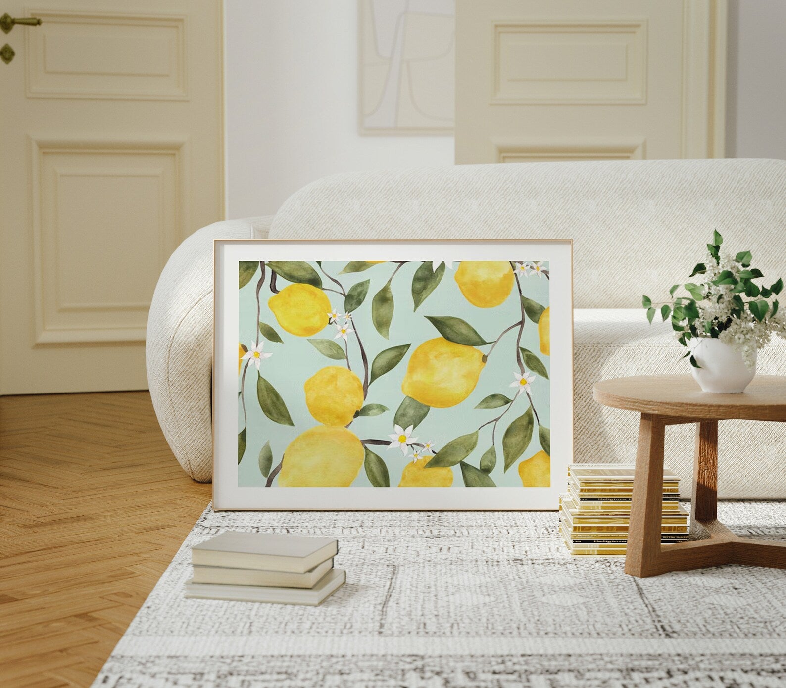 Horizontal 4x3 Living Room Frame Mockup