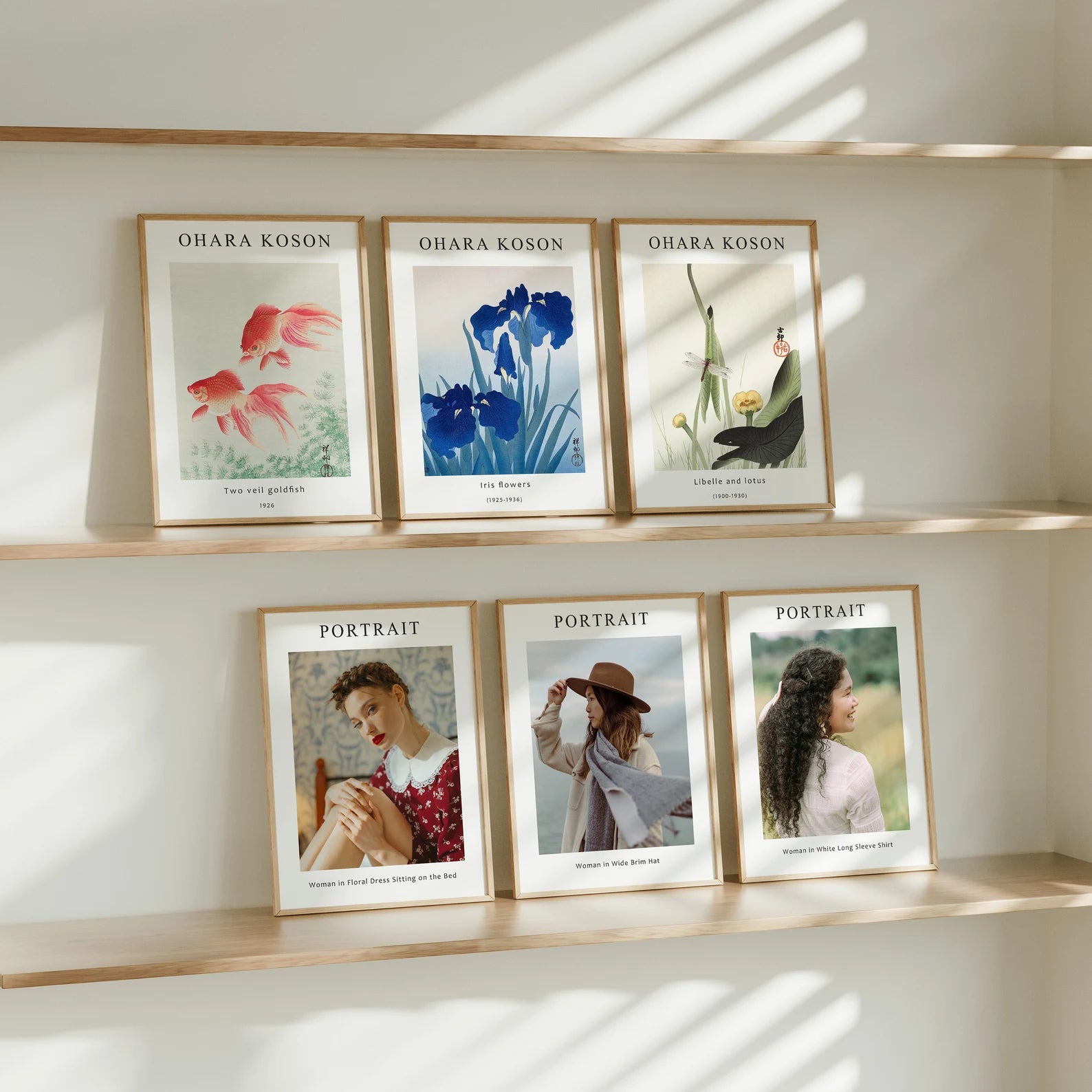 6 Vertical 3x4 Frames Mockup With Sunlight