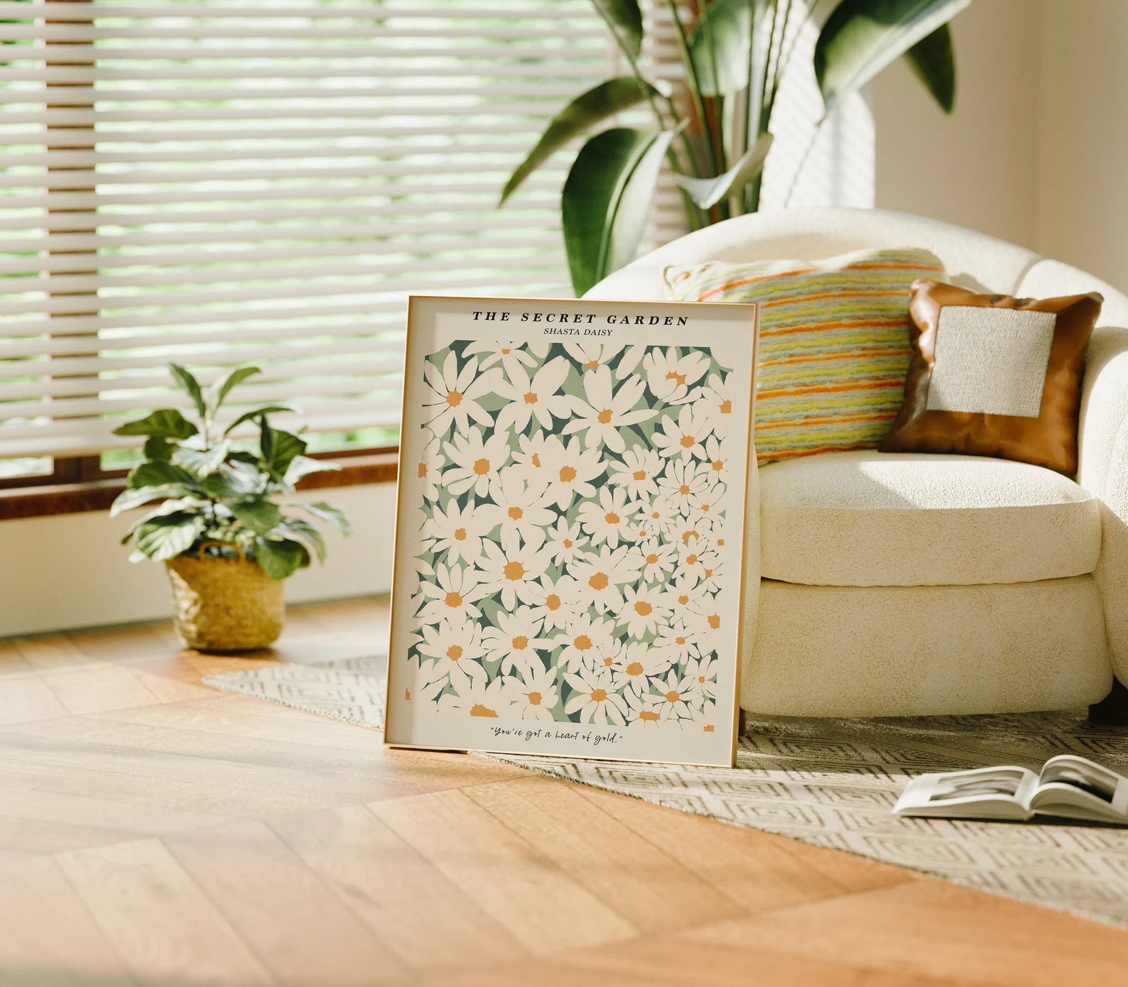 Vertical 8x10 Living Room Frame Mockup With Sunlight