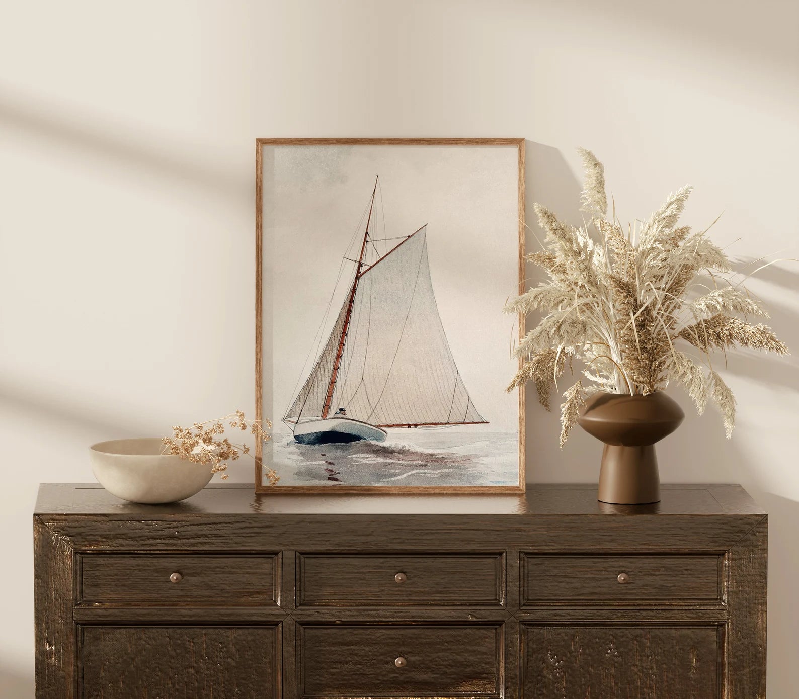 Vertical 3x4 Frame Mockup With Sunlight