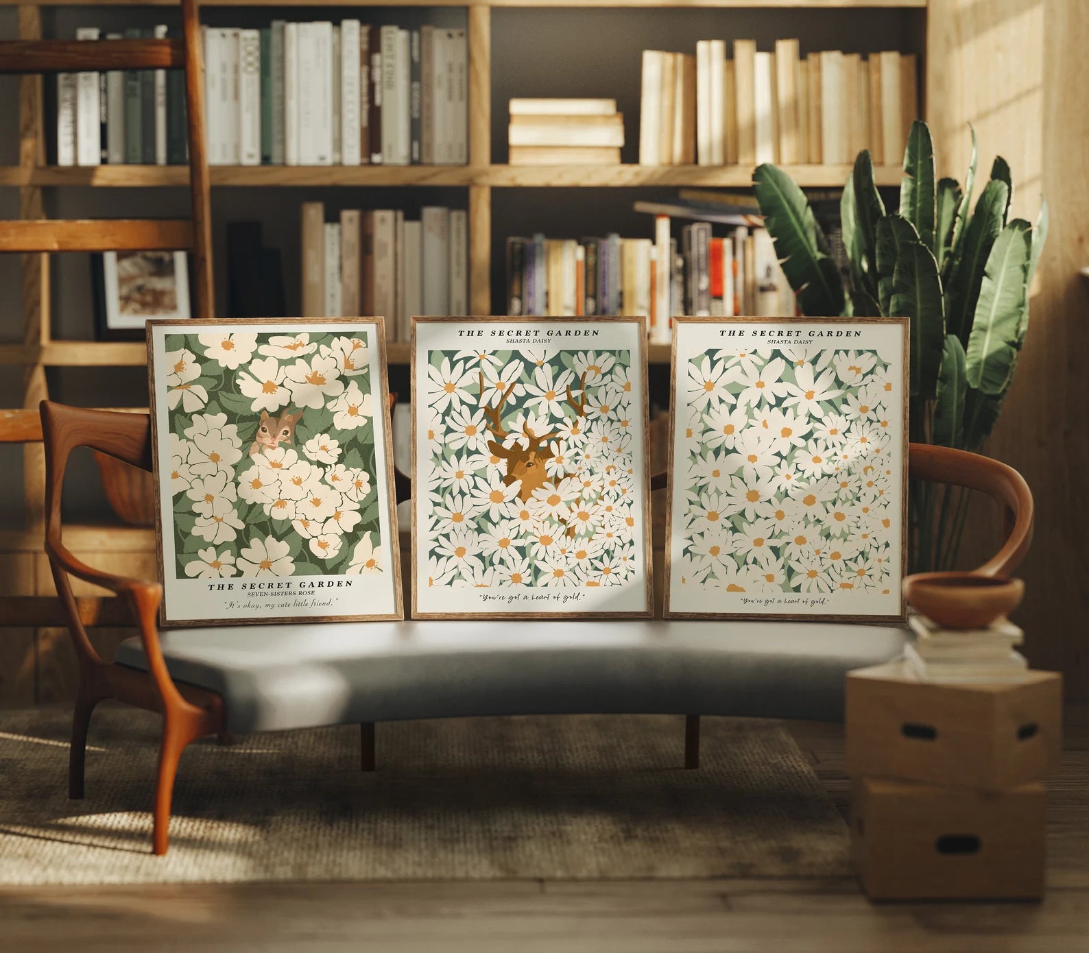 3 Vertical 3x4 Frames Mockup With Sunlight