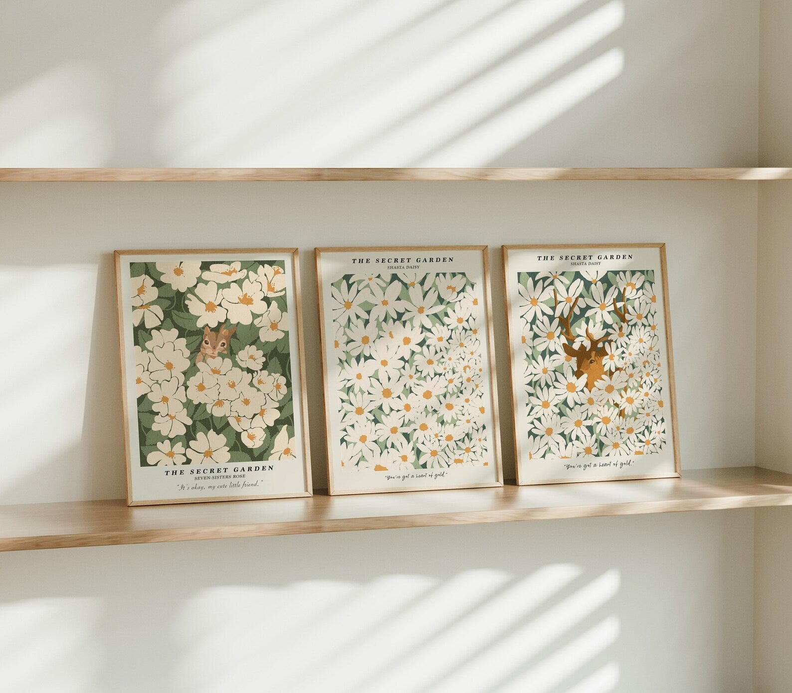 3 Vertical 3x4 Frames Mockup With Sunlight