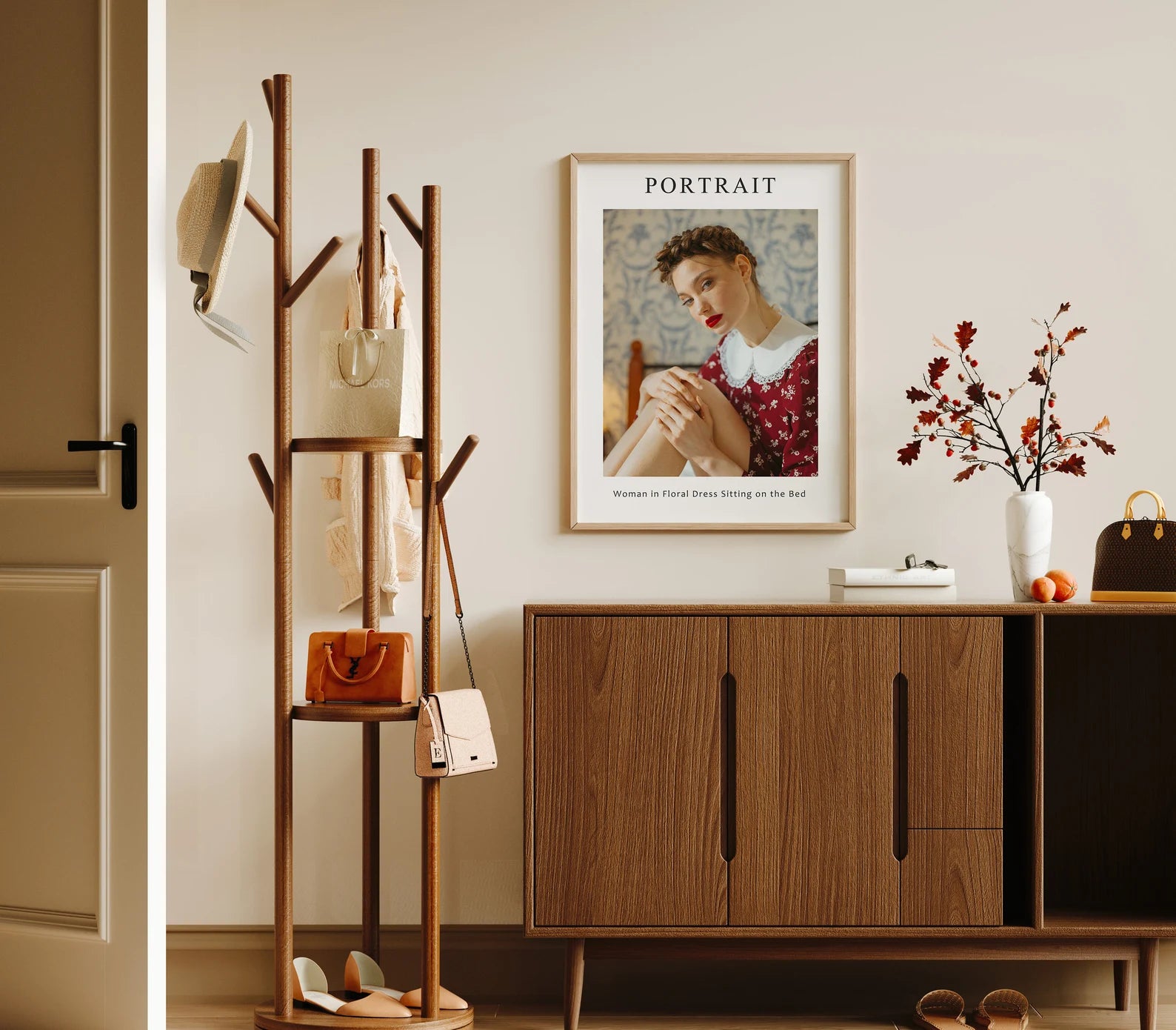 Vertical 3x4 Wall Frame Mockup