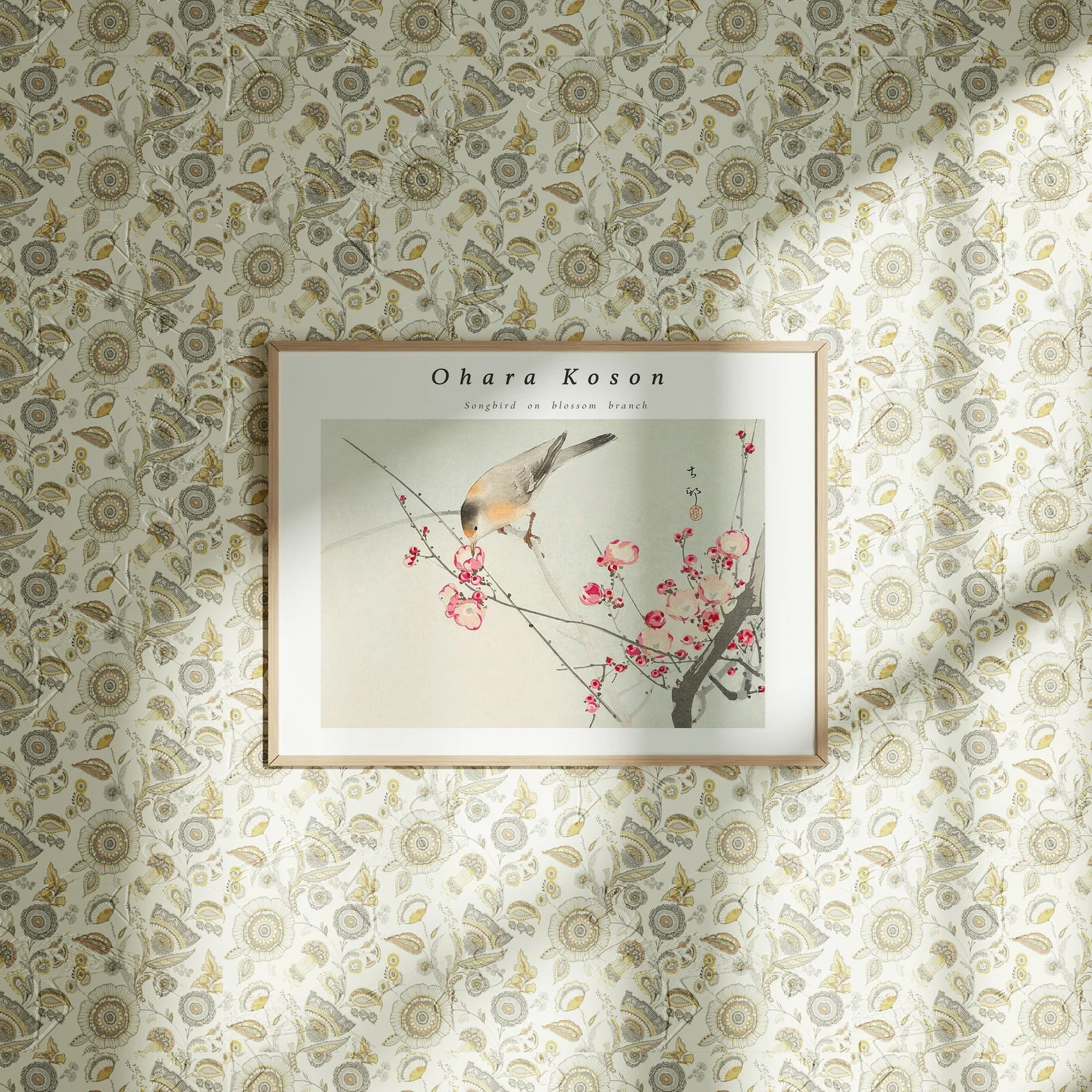 Horizontal 4x3 Wall Frame Mockup With Sunlight