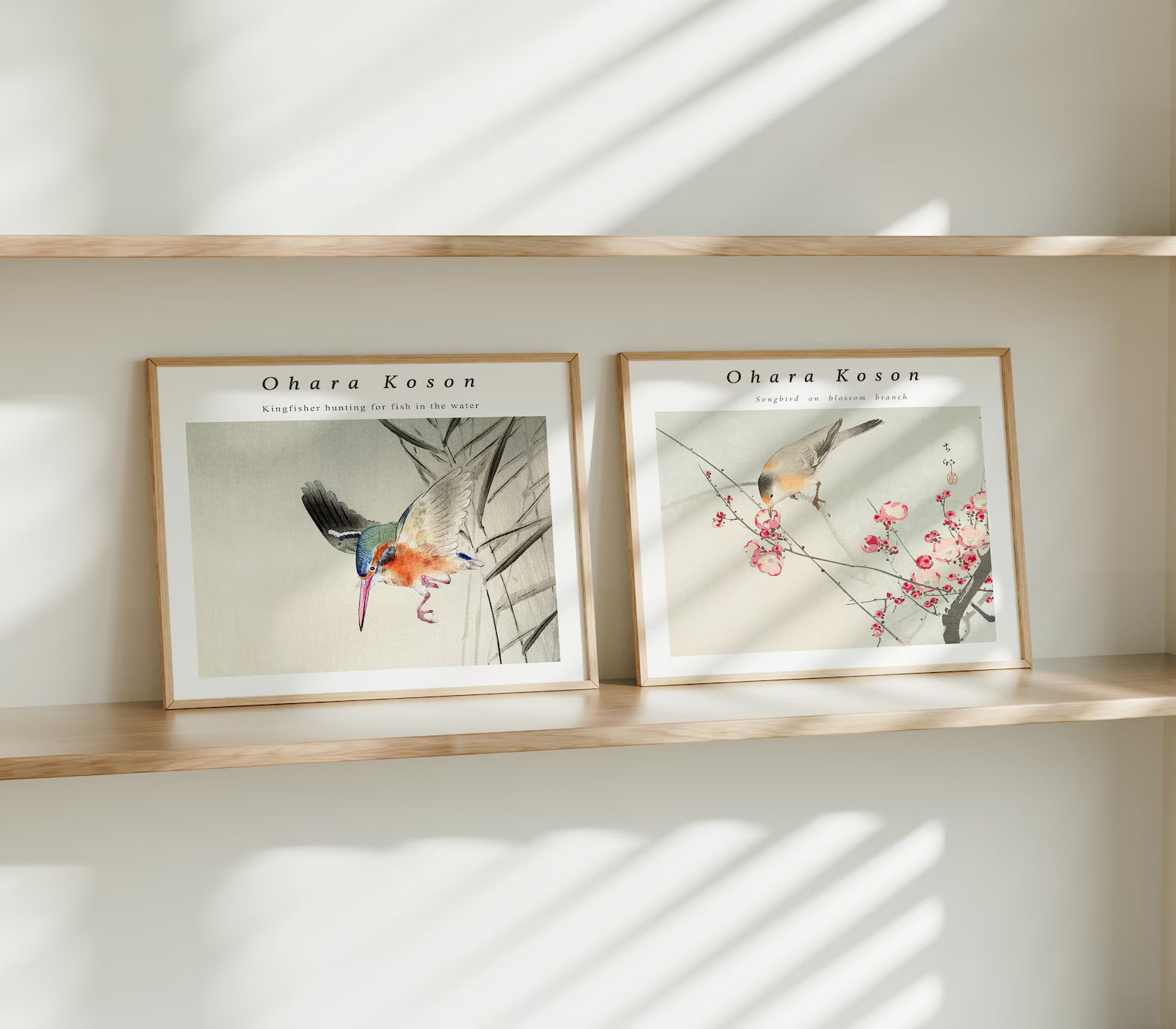 2 Horizontal 4x3 Frames Mockup With Sunlight