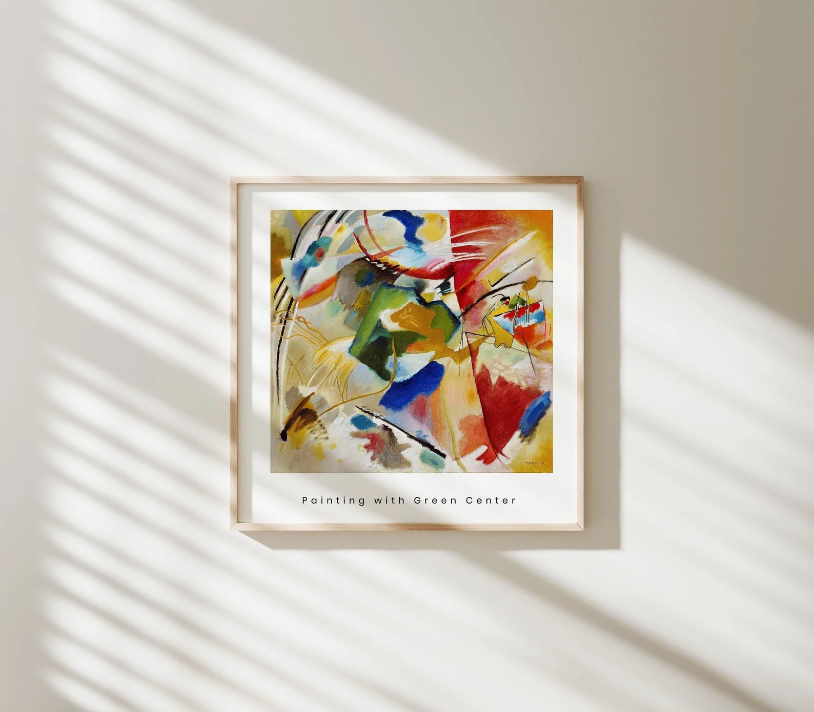 Square Wall Frame Mockup With Sunlight