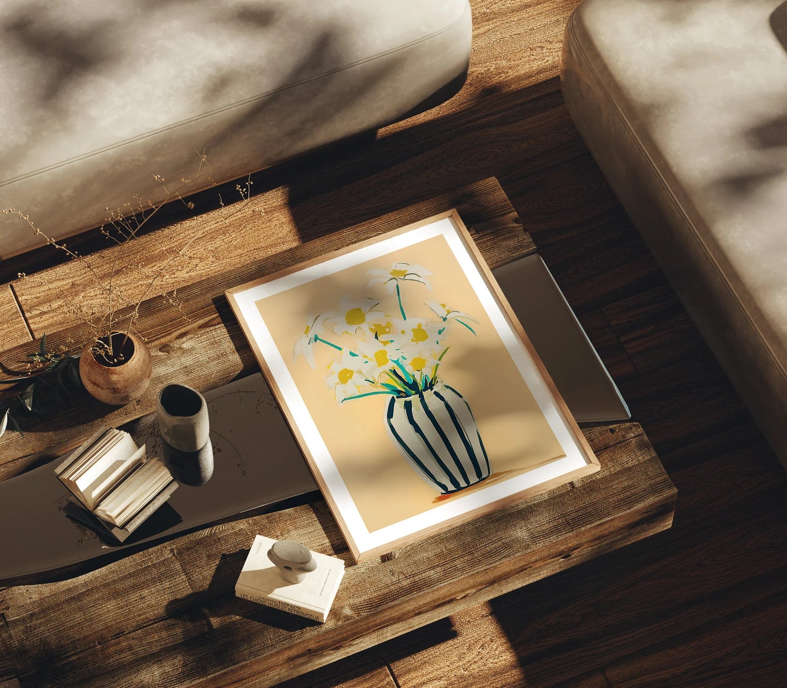 Vertical 3x4 Frame Mockup With Sunlight