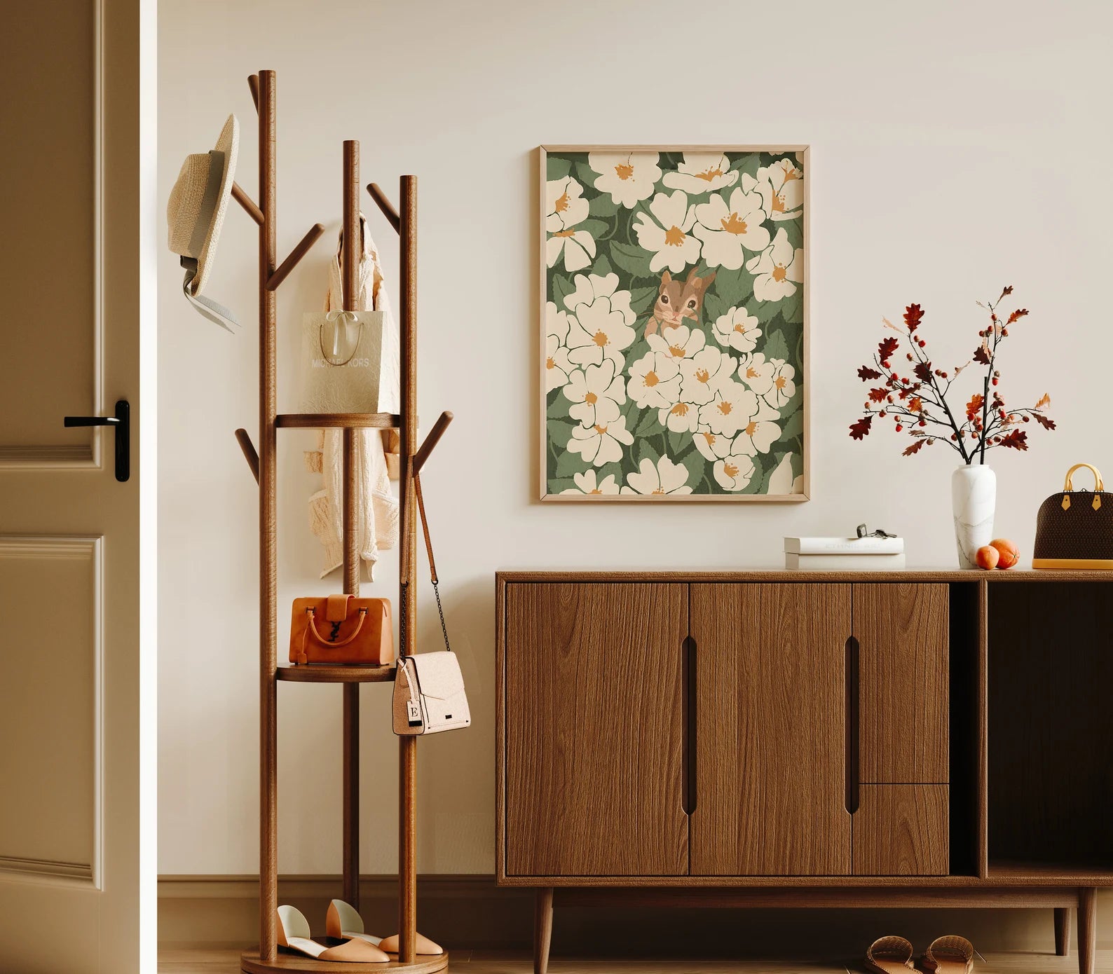 Vertical 3x4 Wall Frame Mockup