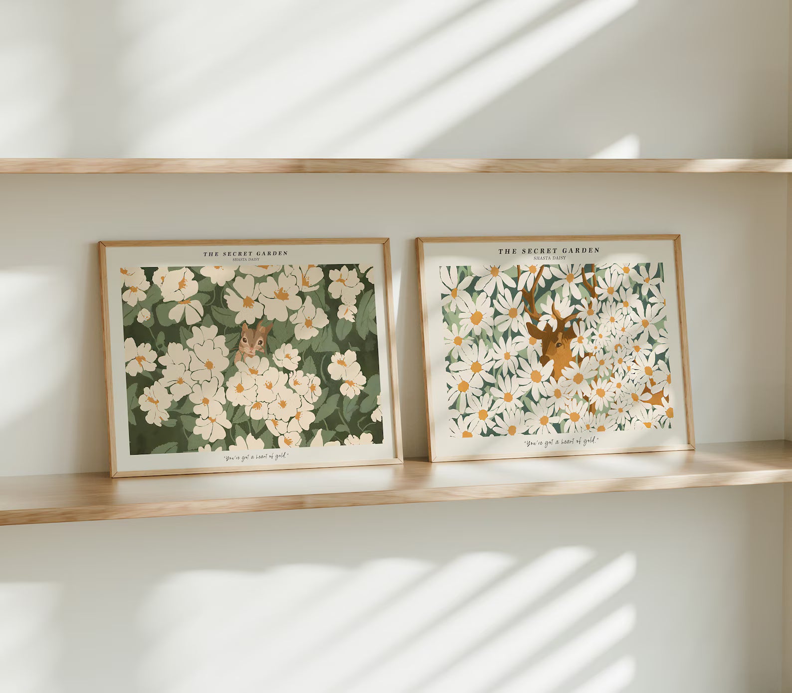 2 Horizontal 4x3 Frames Mockup With Sunlight