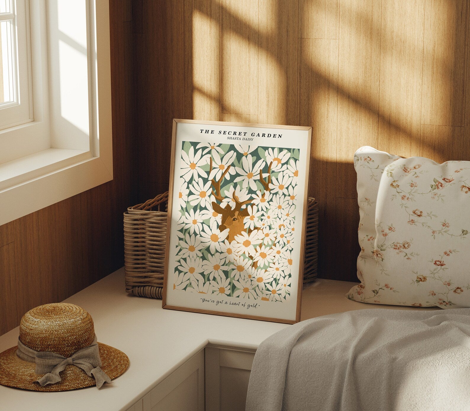 Vertical 3x4 Frame Mockup With Sunlight