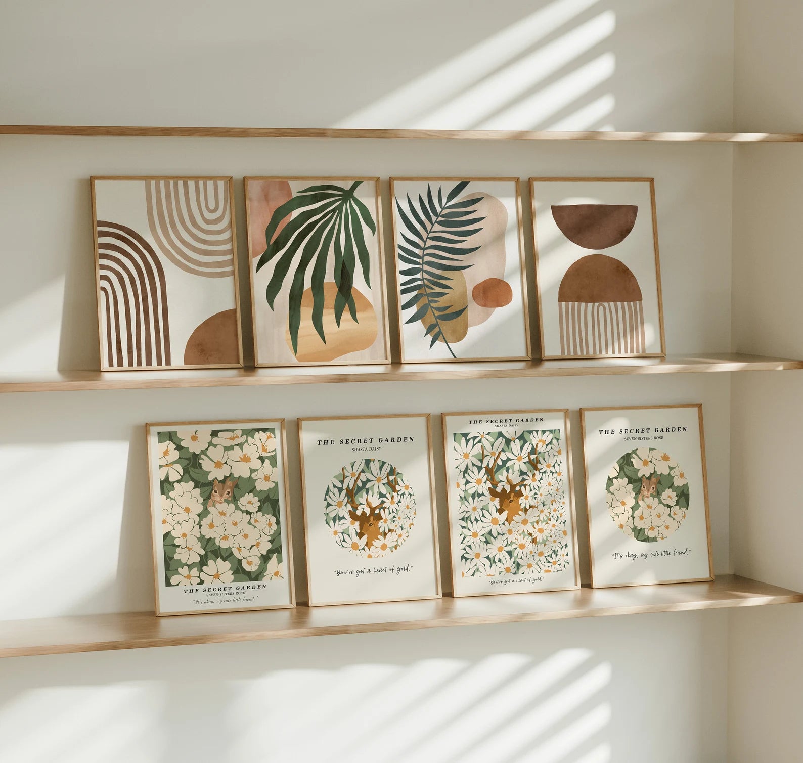 8 Vertical 3x4 Frames Mockup With Sunlight