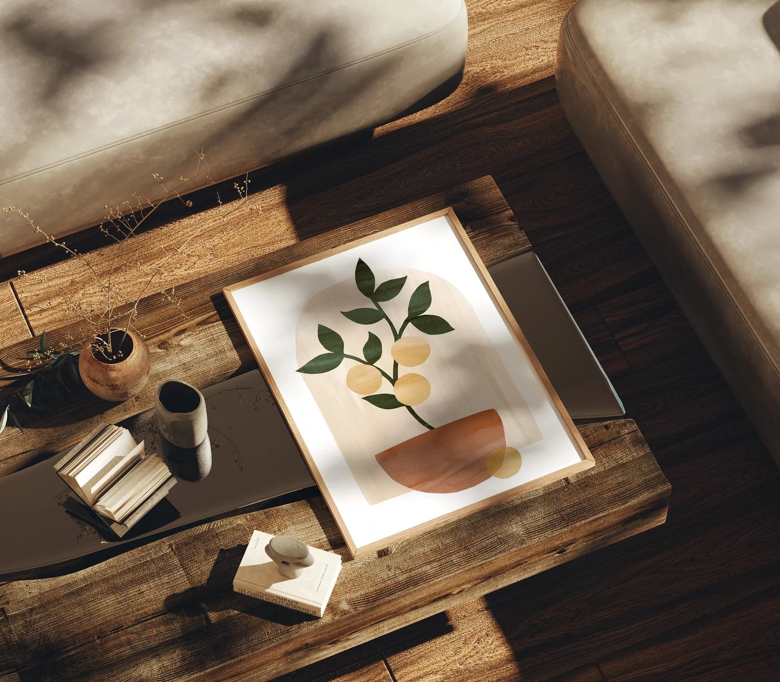 Vertical 3x4 Frame Mockup With Sunlight