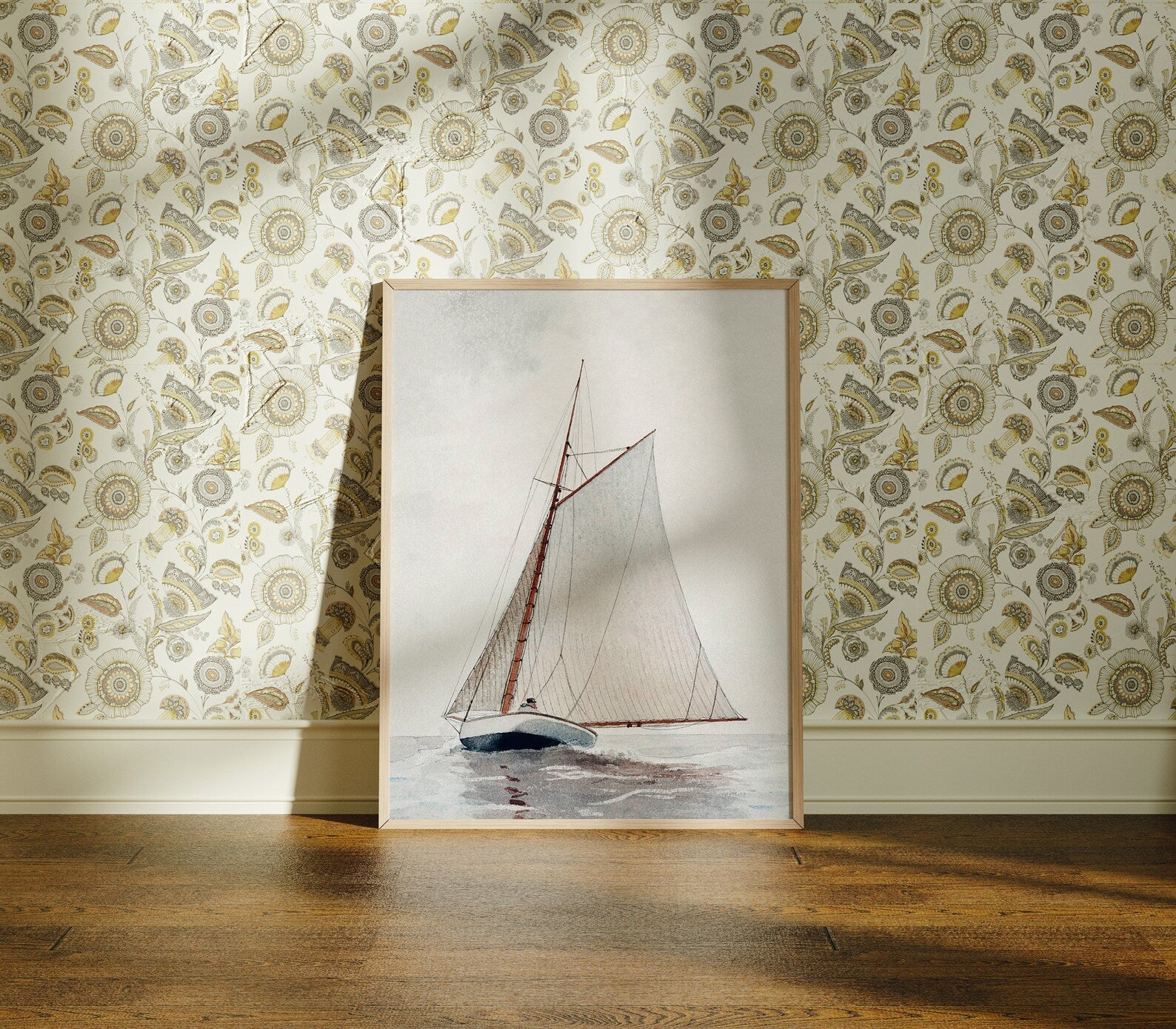 Vertical 3x4 Frame Mockup With Sunlight