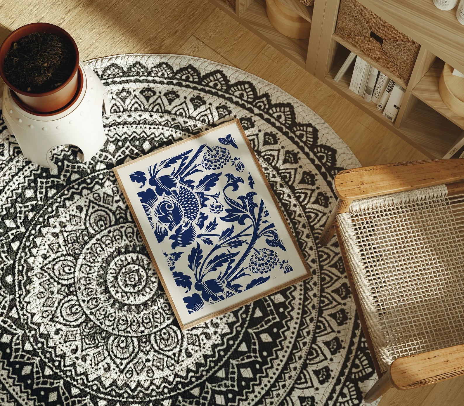 Vertical 3x4 Frame Mockup With Sunlight