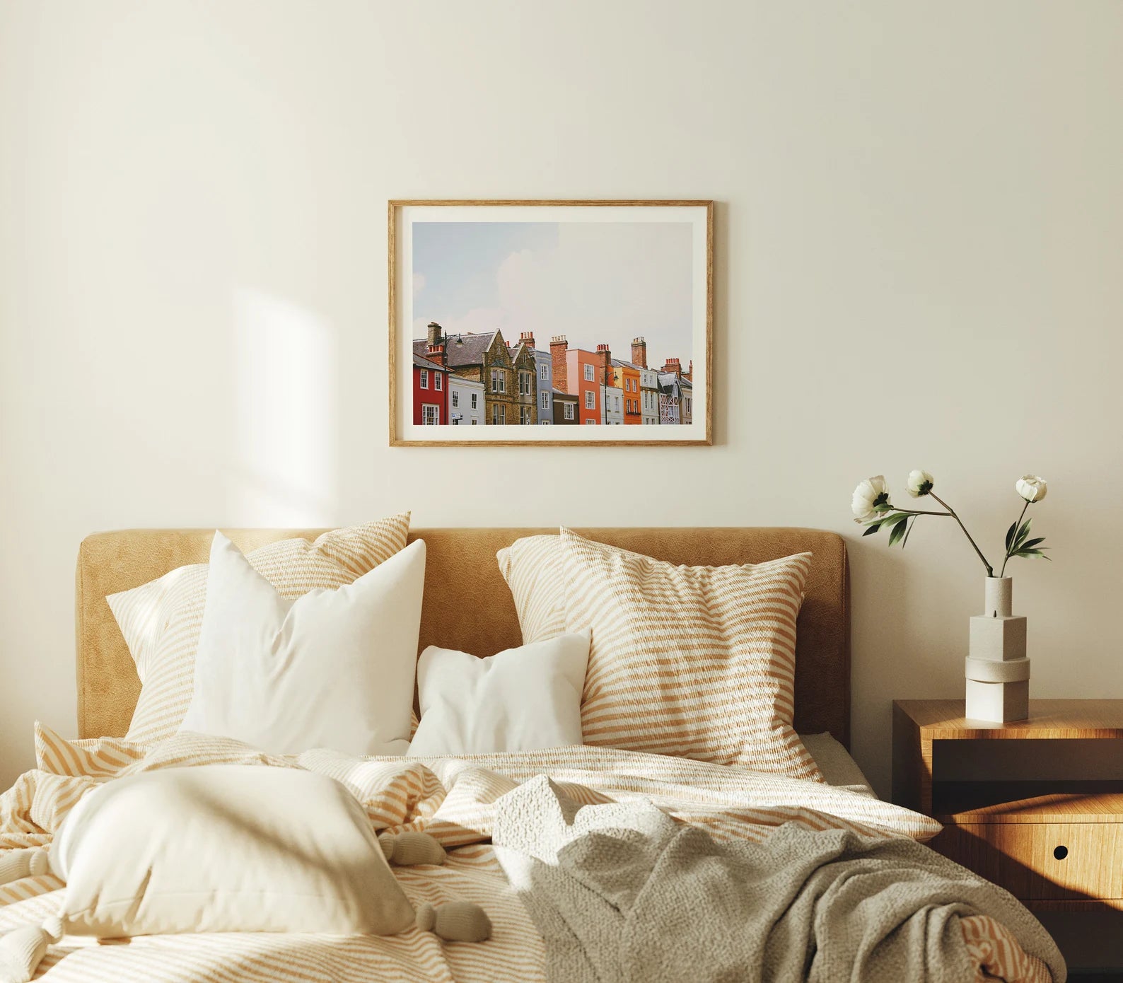 Horizontal 4x3 Bedroom Wall Frame Mockup