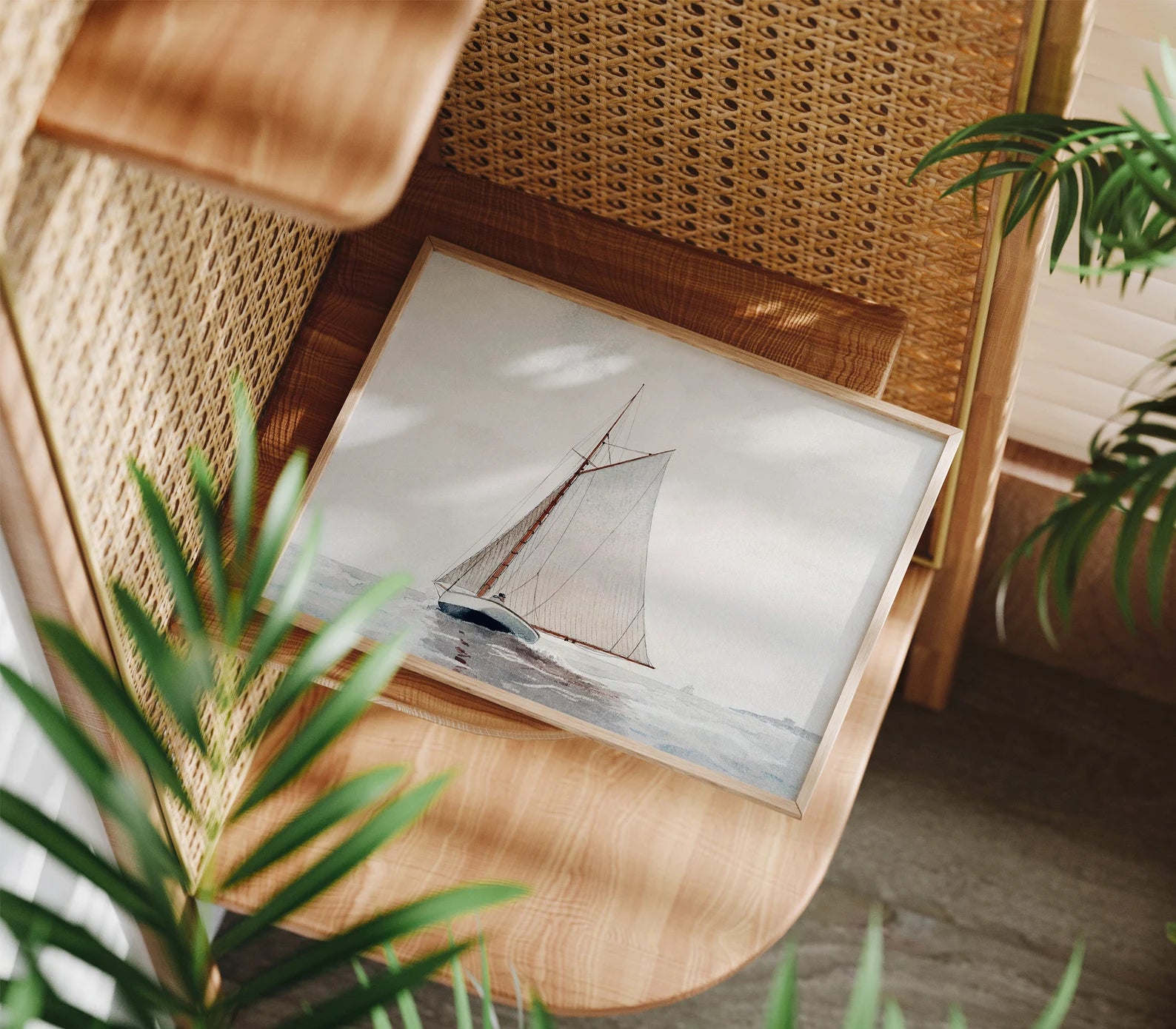 Horizontal 4x3 Frame Mockup With Sunlight