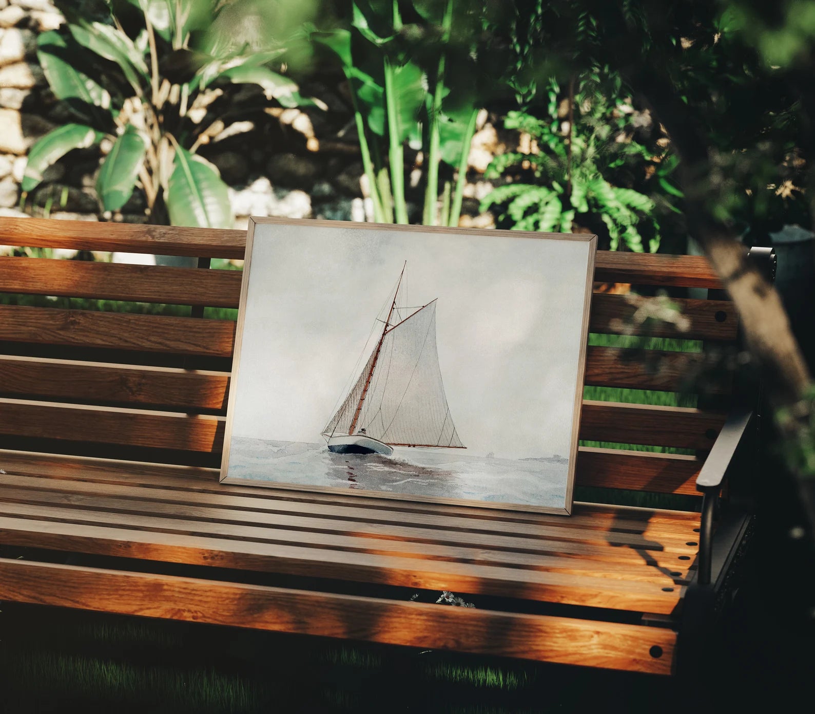 Horizontal Exterior 4x3 Frame Mockup With Sunlight