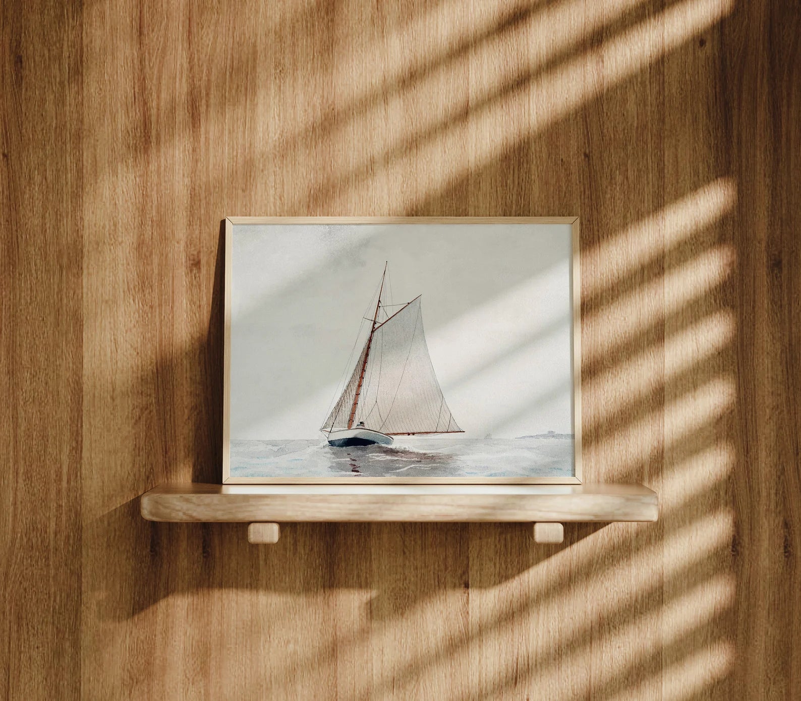 Horizontal 4x3 Frame Mockup With Sunlight