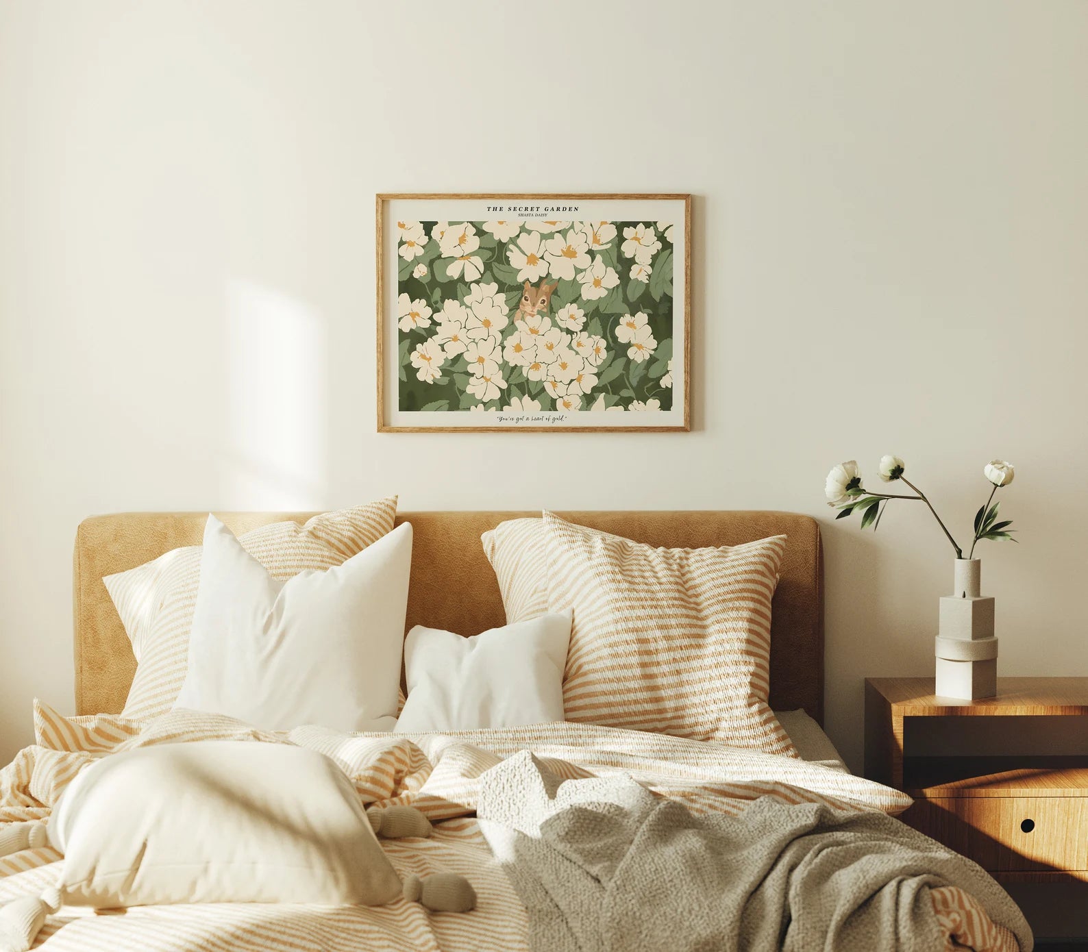 Horizontal 4x3 Bedroom Wall Frame Mockup